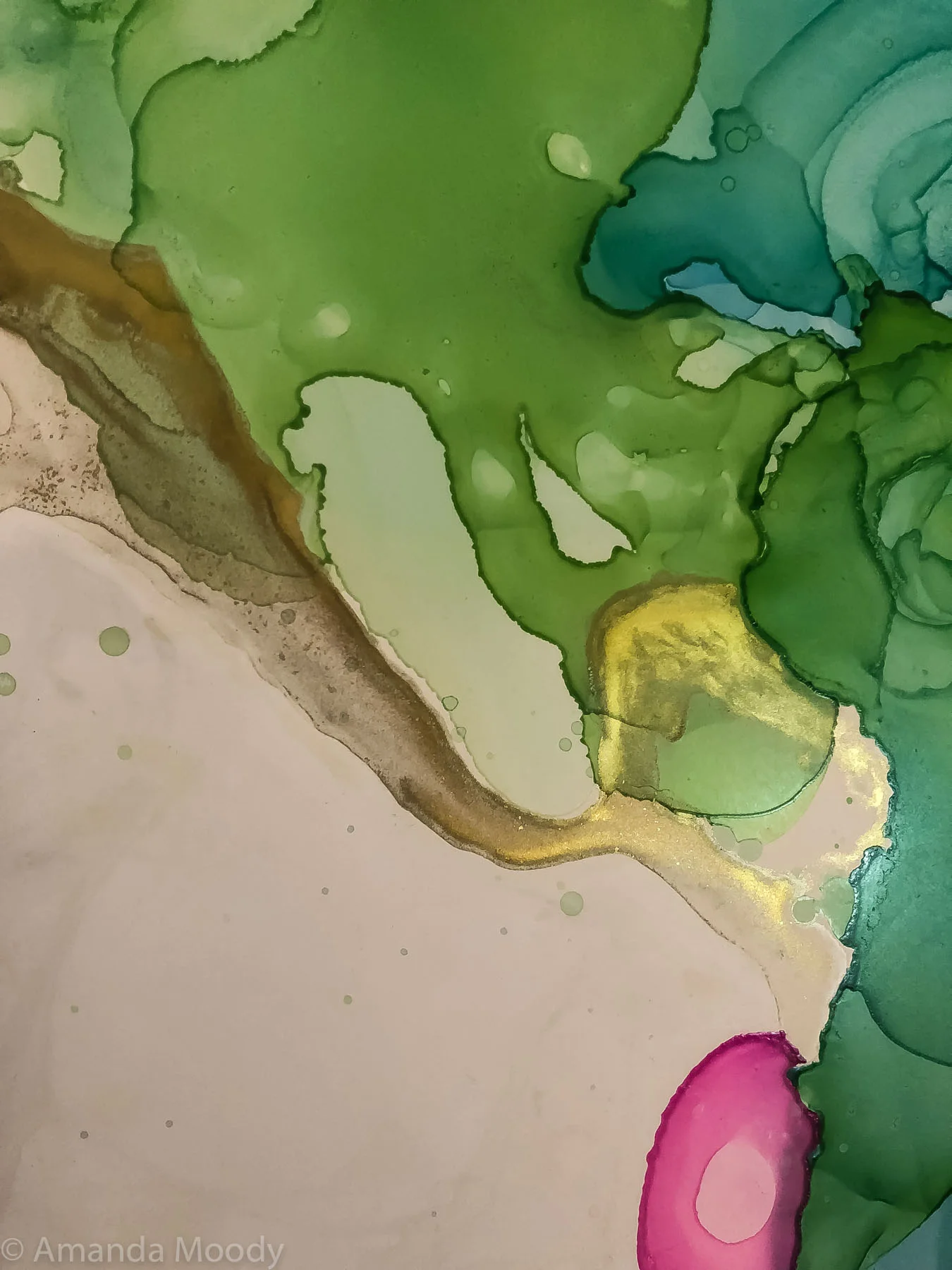 detail of lover lover abstract mixed media art by NC artist Amanda Moody
