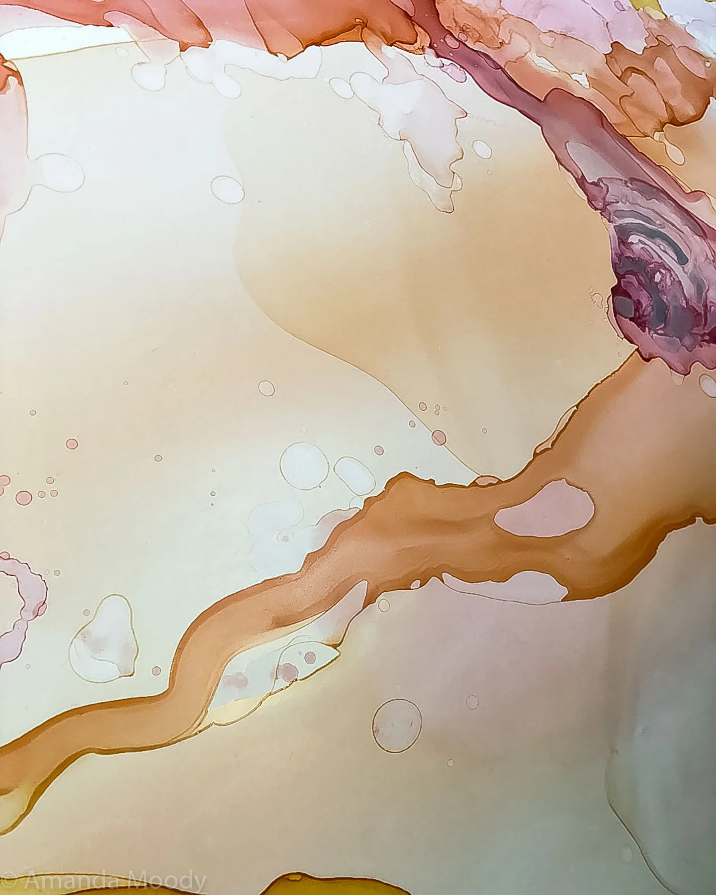 detail of vortices mixed media abstract art by north carolina artist amanda moody