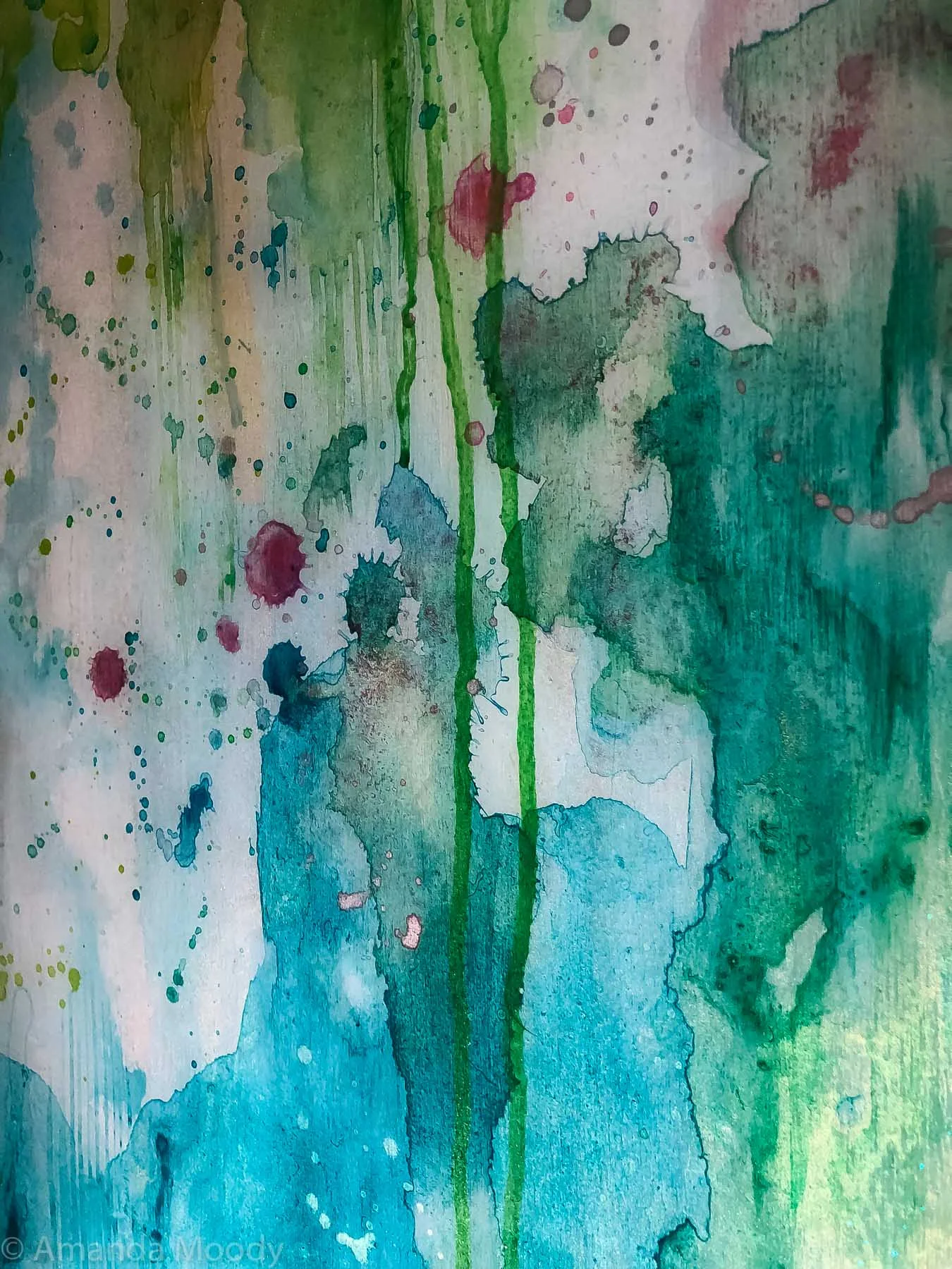 detail of karma abstract resin art by north carolina artist amanda moody