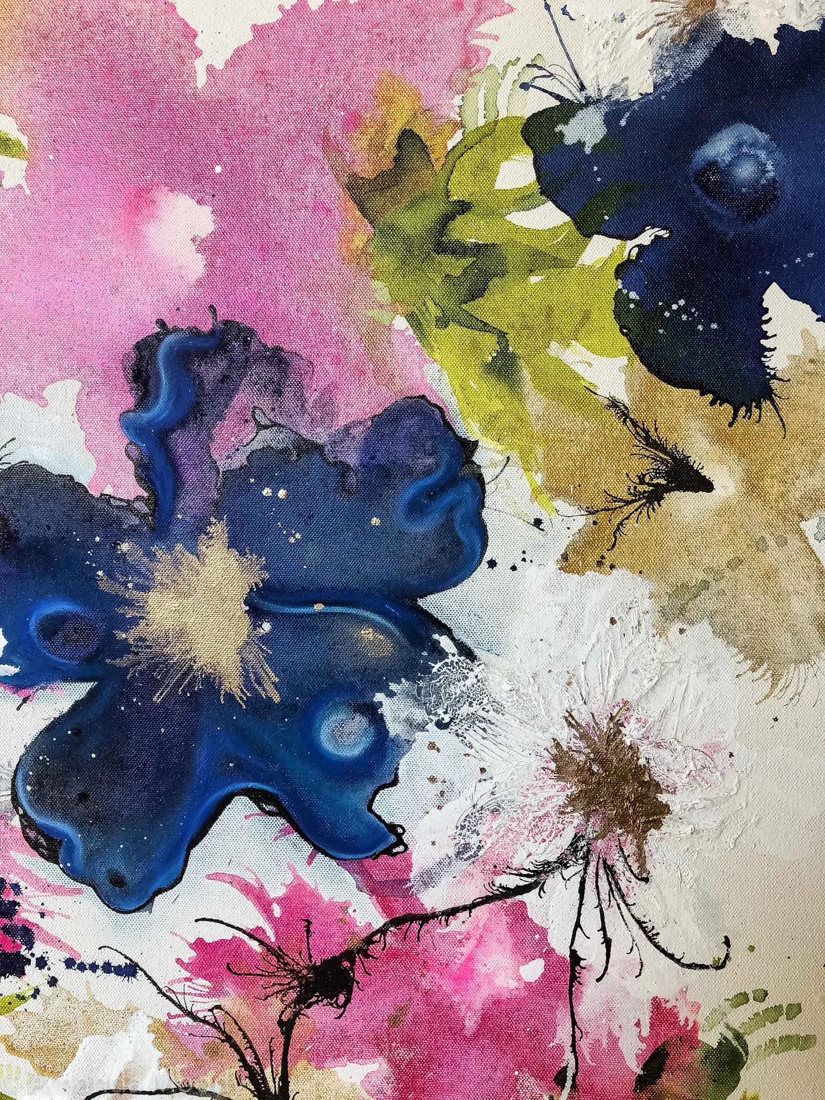 detail of stoned immaculate mixed media abstract art by north carolina artist amanda moody