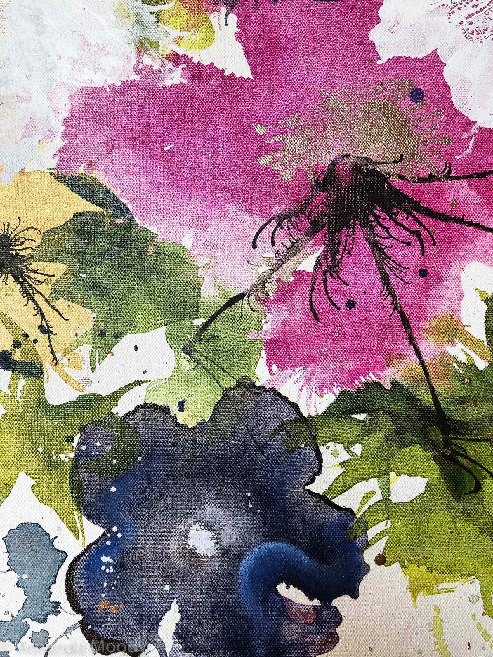 detail of stoned immaculate mixed media abstract art by north carolina artist amanda moody