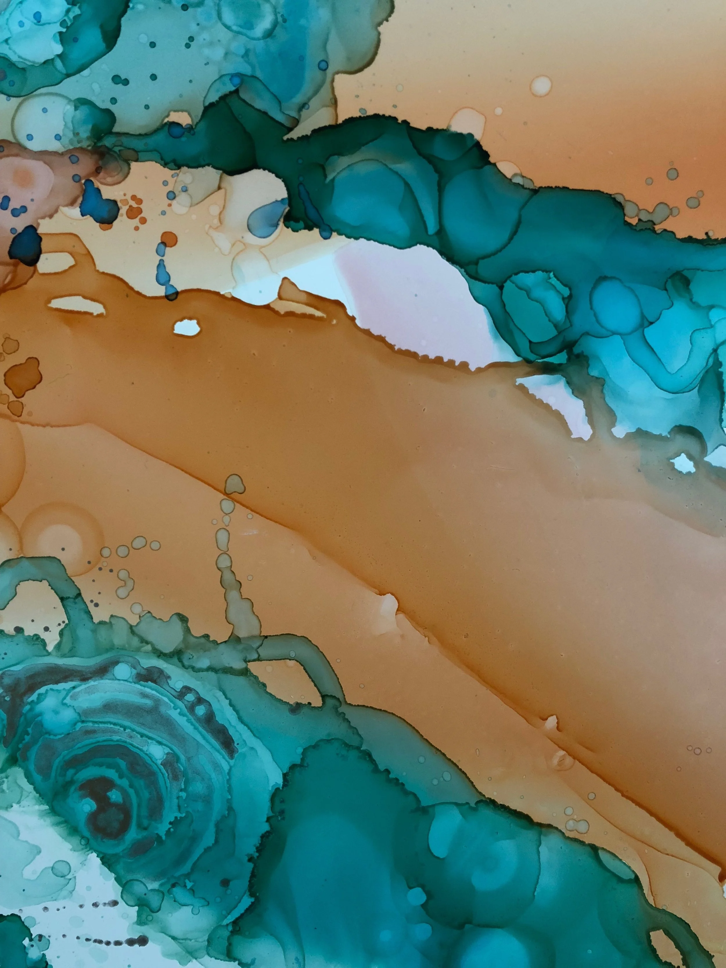 detail of ambrosia mixed media resin art by north carolina artist amanda moody