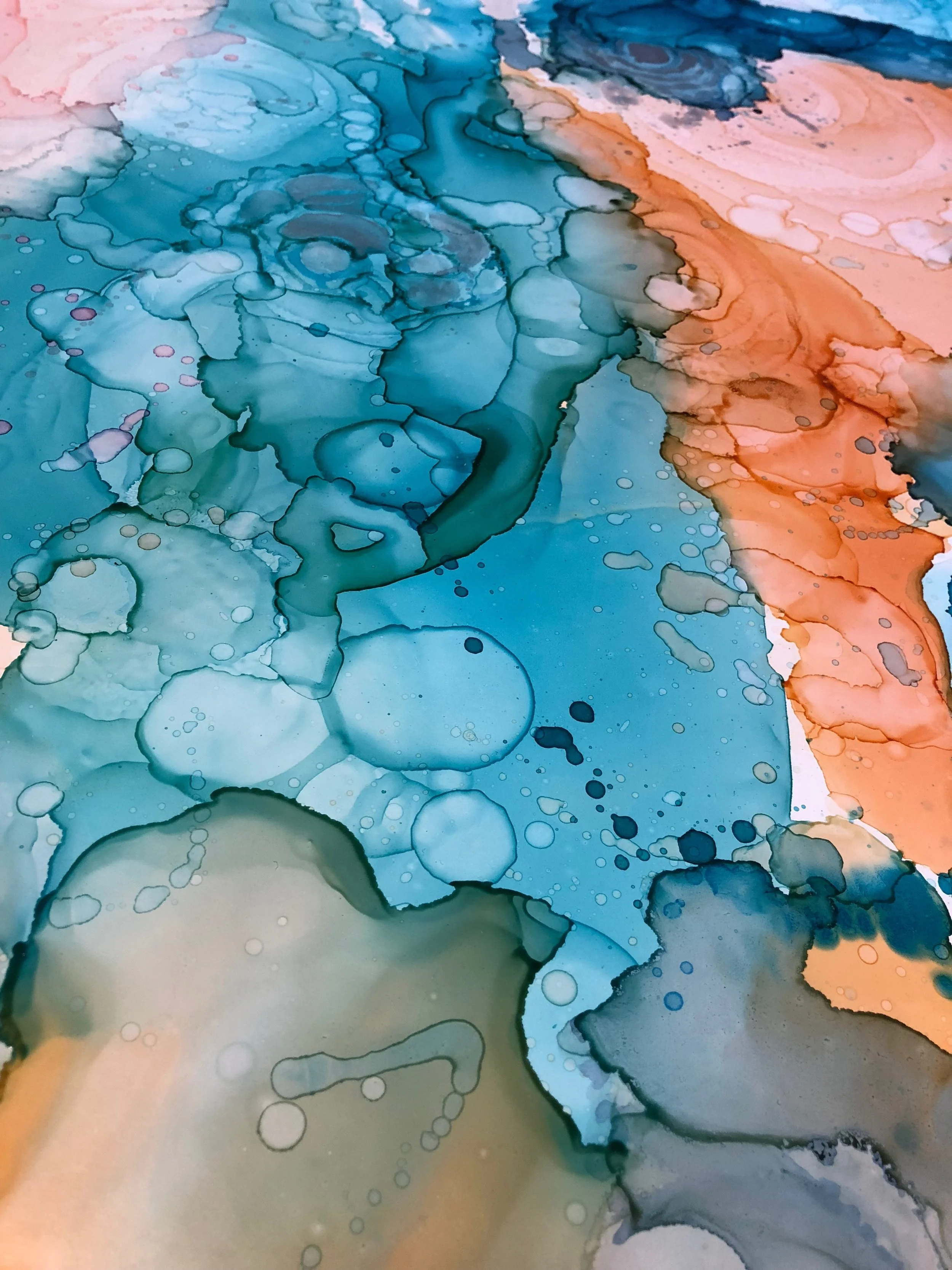 detail of harlequin mixed media art by north carolina abstract artist amanda moody