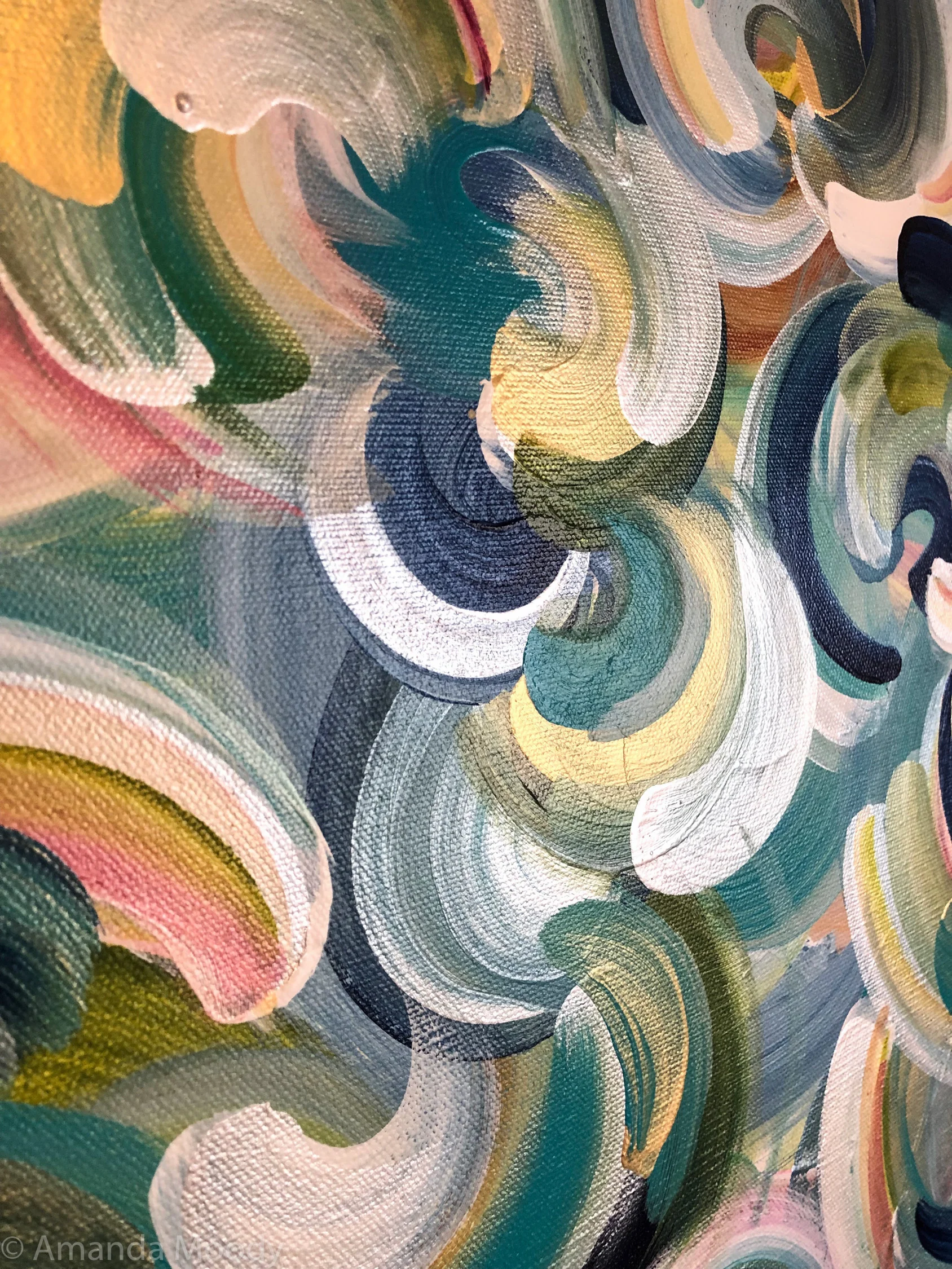detail of calliope abstract art by north carolina artist amanda moody