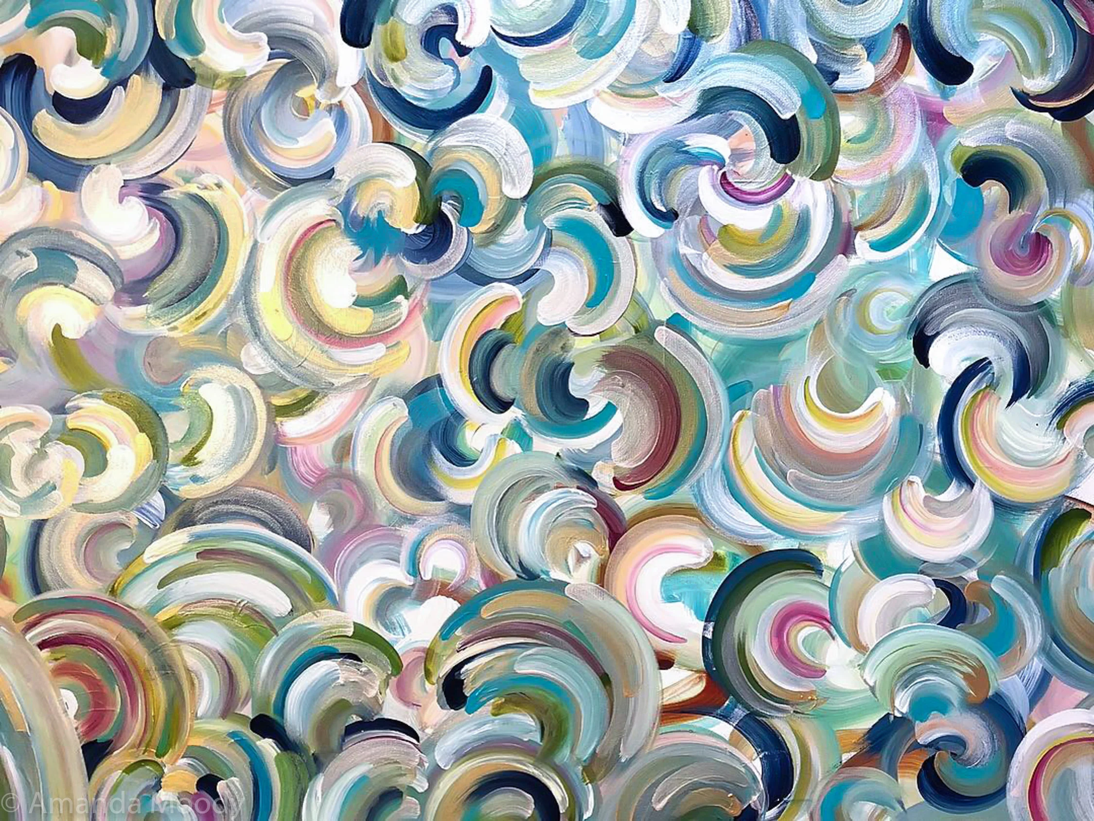 detail of calliope abstract art by north carolina artist amanda moody