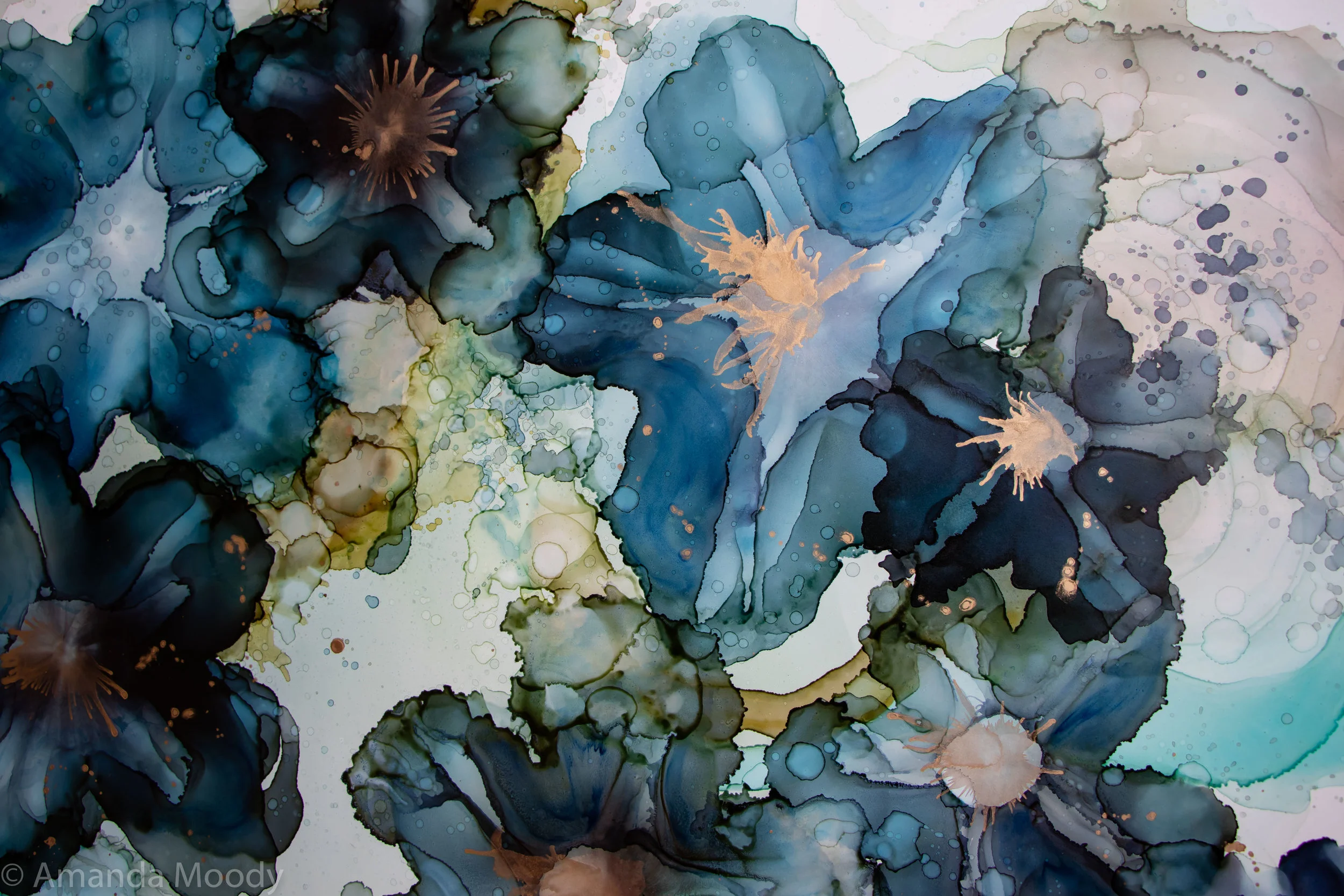 detail of paradigm mixed media resin art by north carolina abstract artist amanda moody