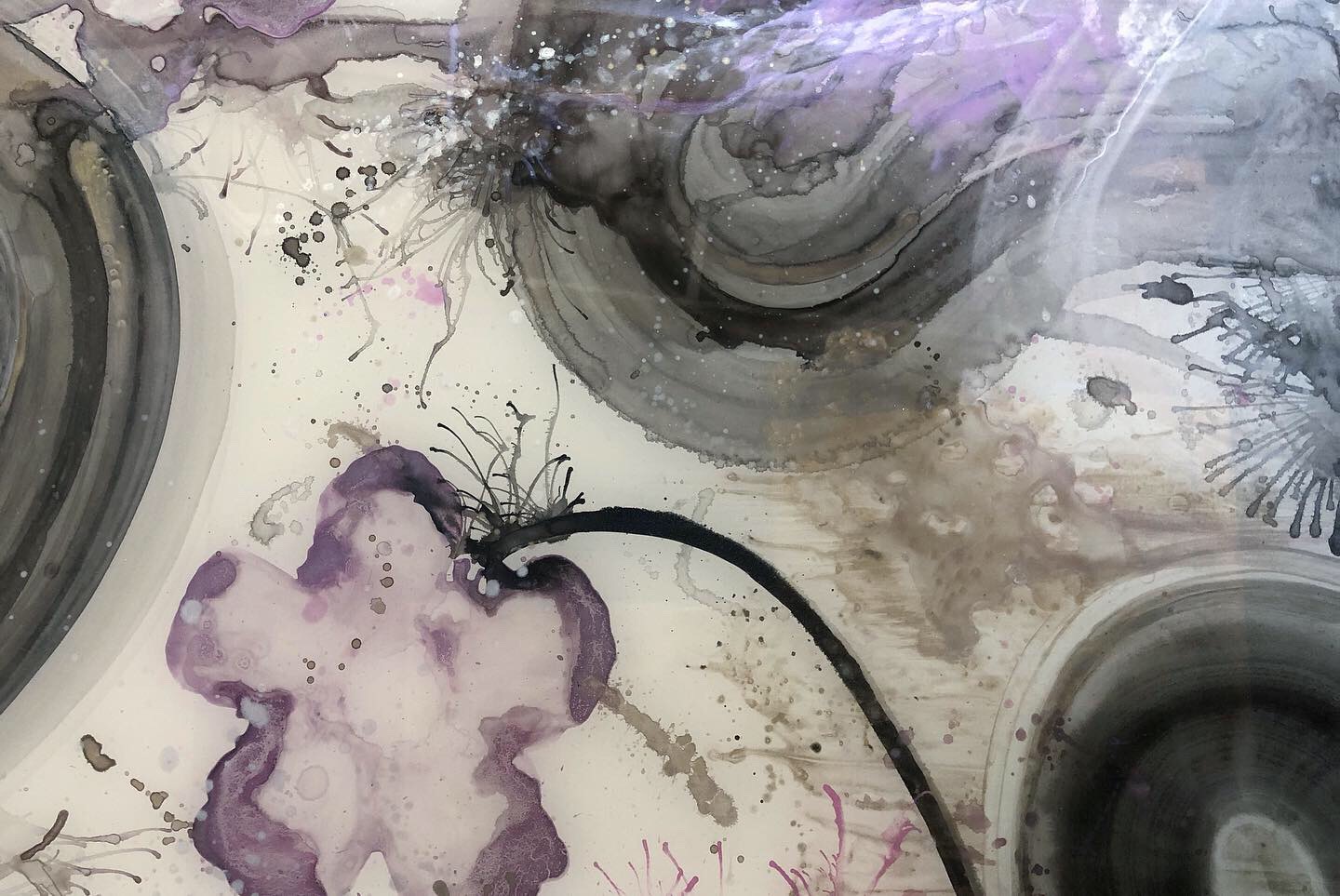 detail of marionette mixed media resin art by north carolina abstract artist amanda moody