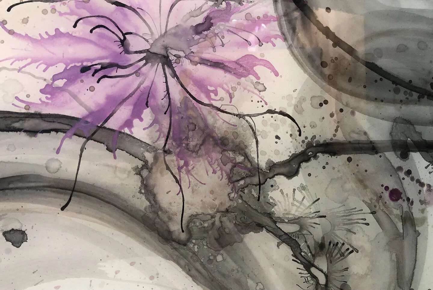 detail of marionette mixed media resin art by north carolina abstract artist amanda moody