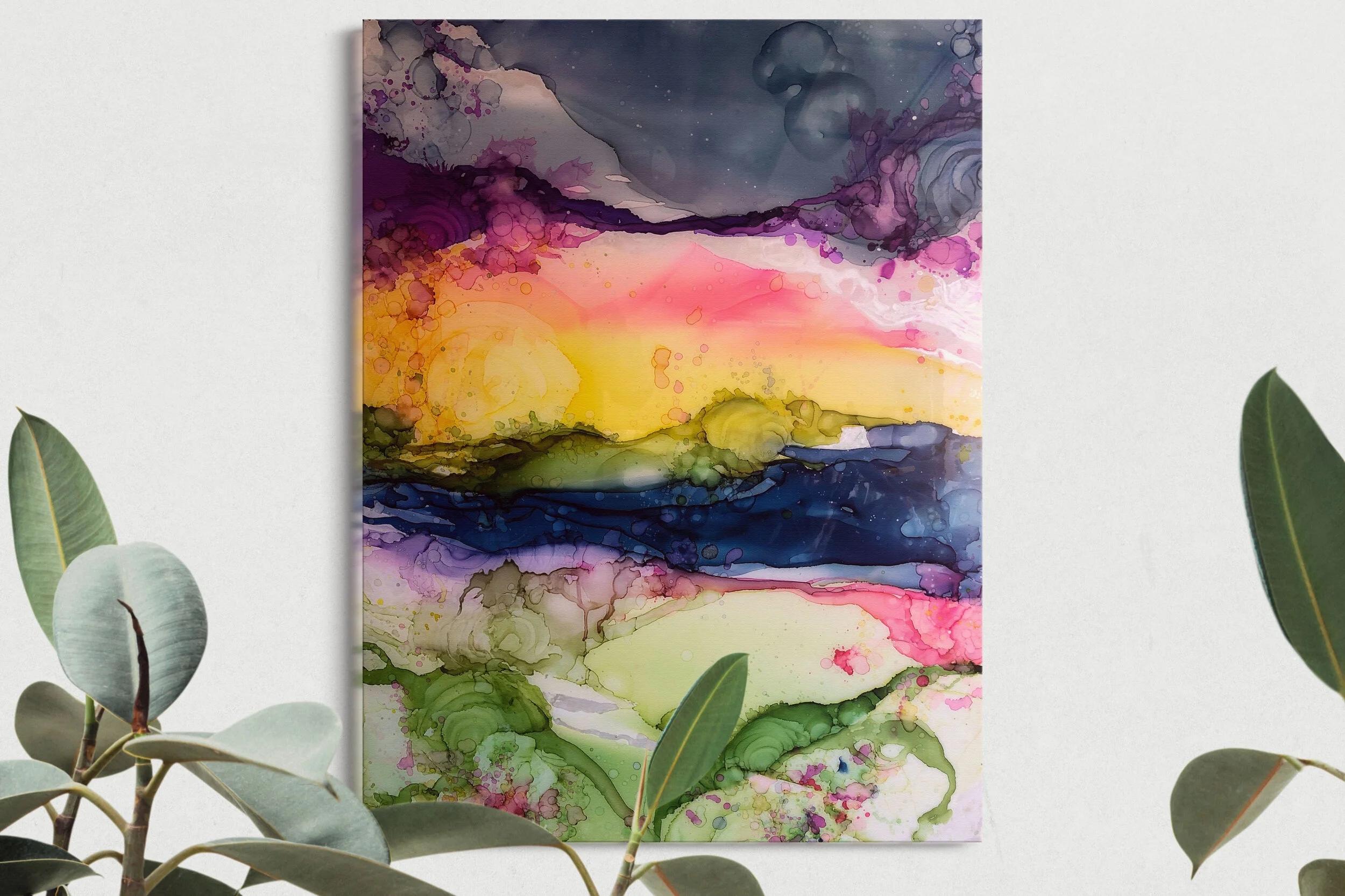 detail of dreamstate mixed media resin on panel by north carolina artist amanda moody