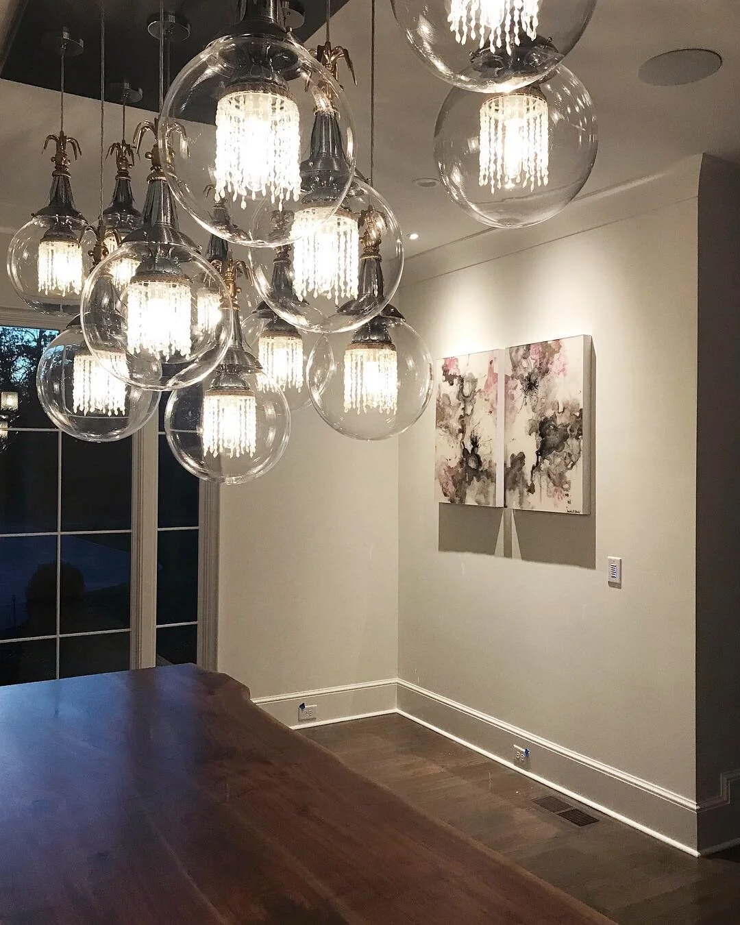 chrysalis diptych by artist amanda moody in Charlotte NC Grandfather Homes Tammy Coulter Design AVA Gallery