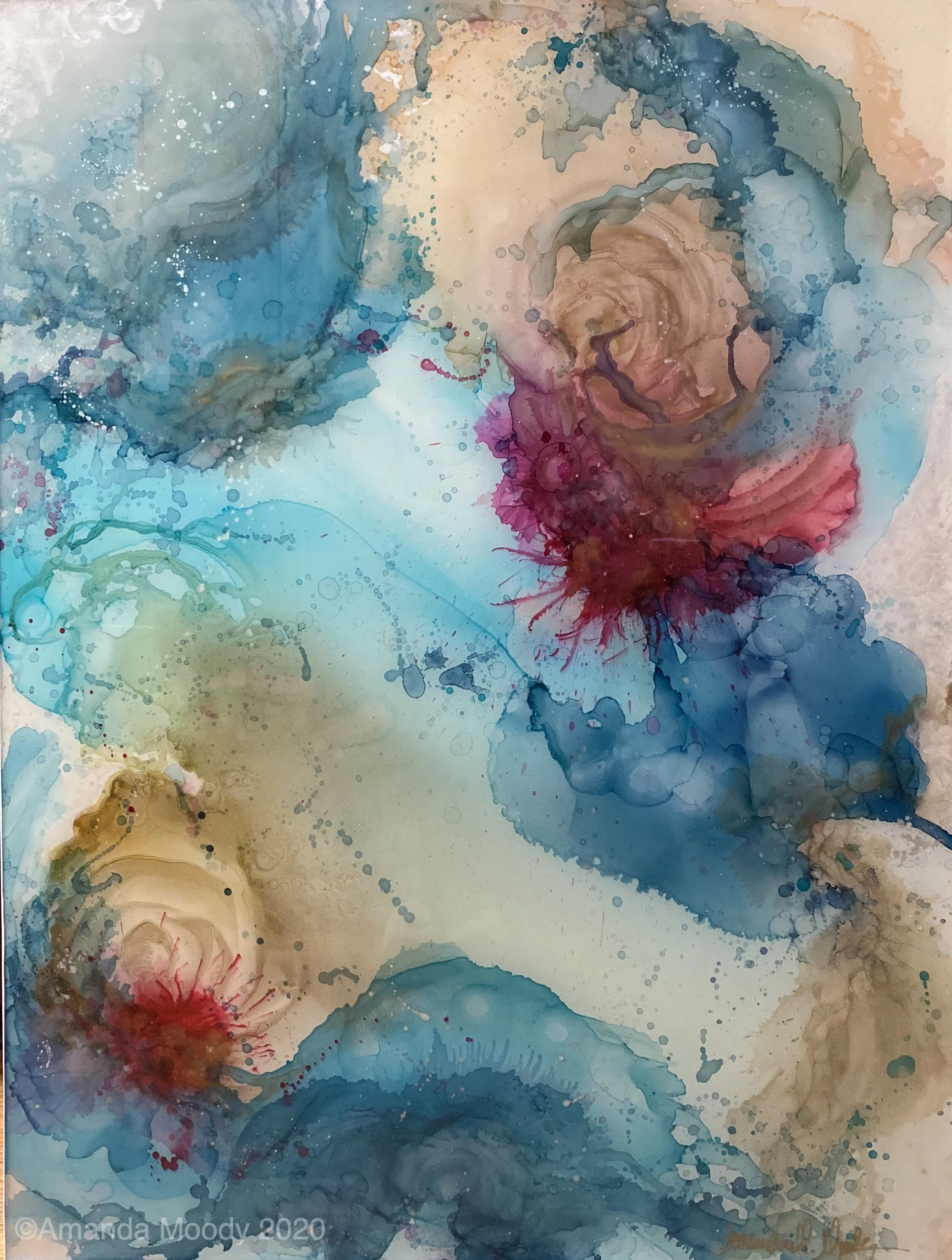 learn by fire mixed media and resin by nc artist amanda moody
