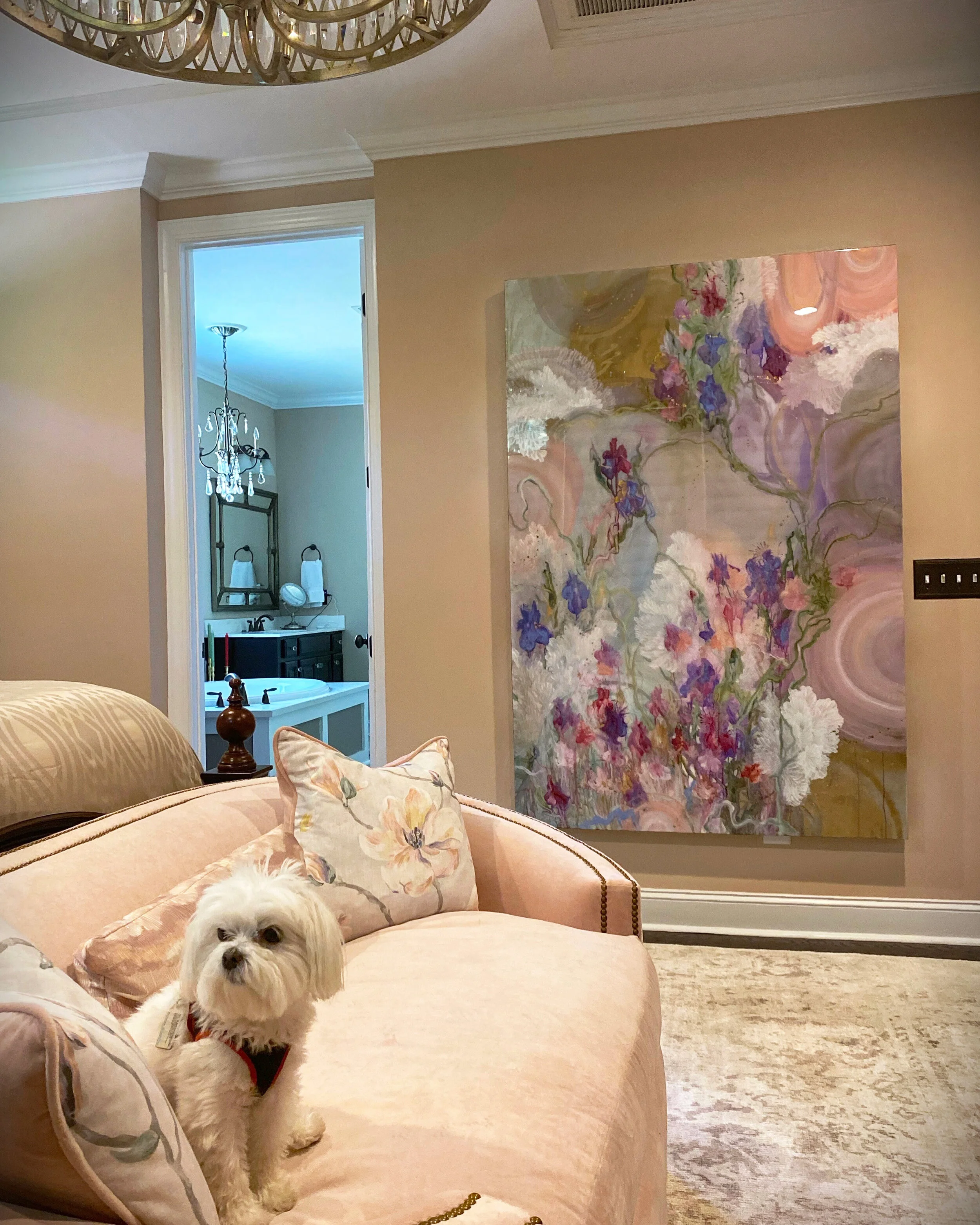 installation of fairytale mixed media and resin on aluminum by artist amanda moody