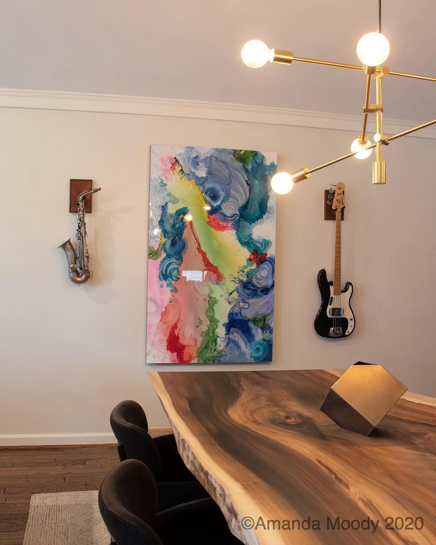 andante mixed media resin art installation large scale abstract by nc artist amanda moody