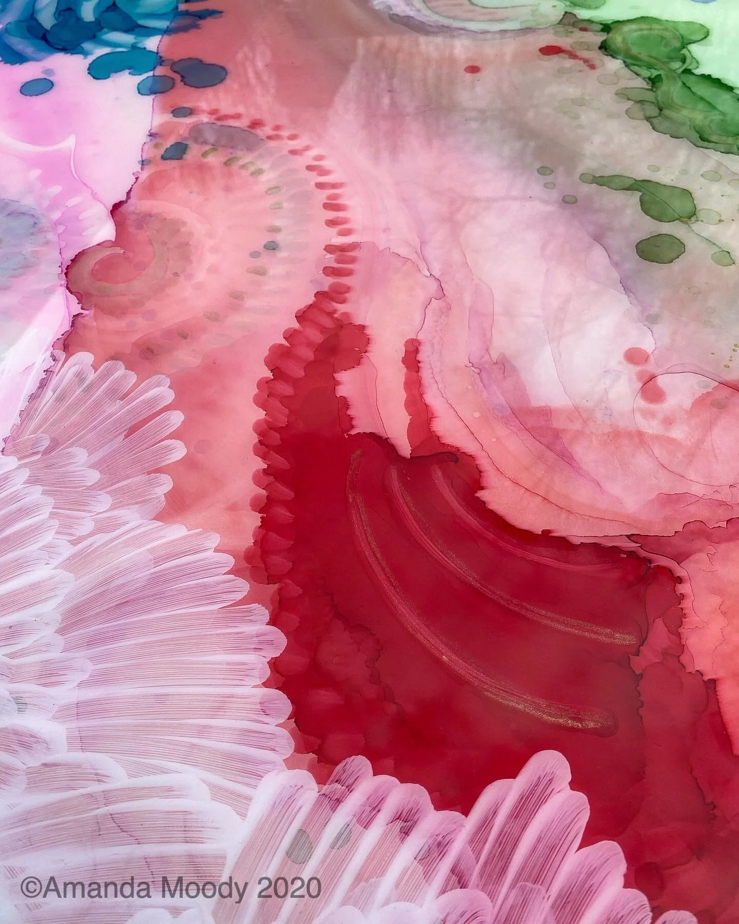andante mixed media resin art installation large scale abstract by nc artist amanda moody