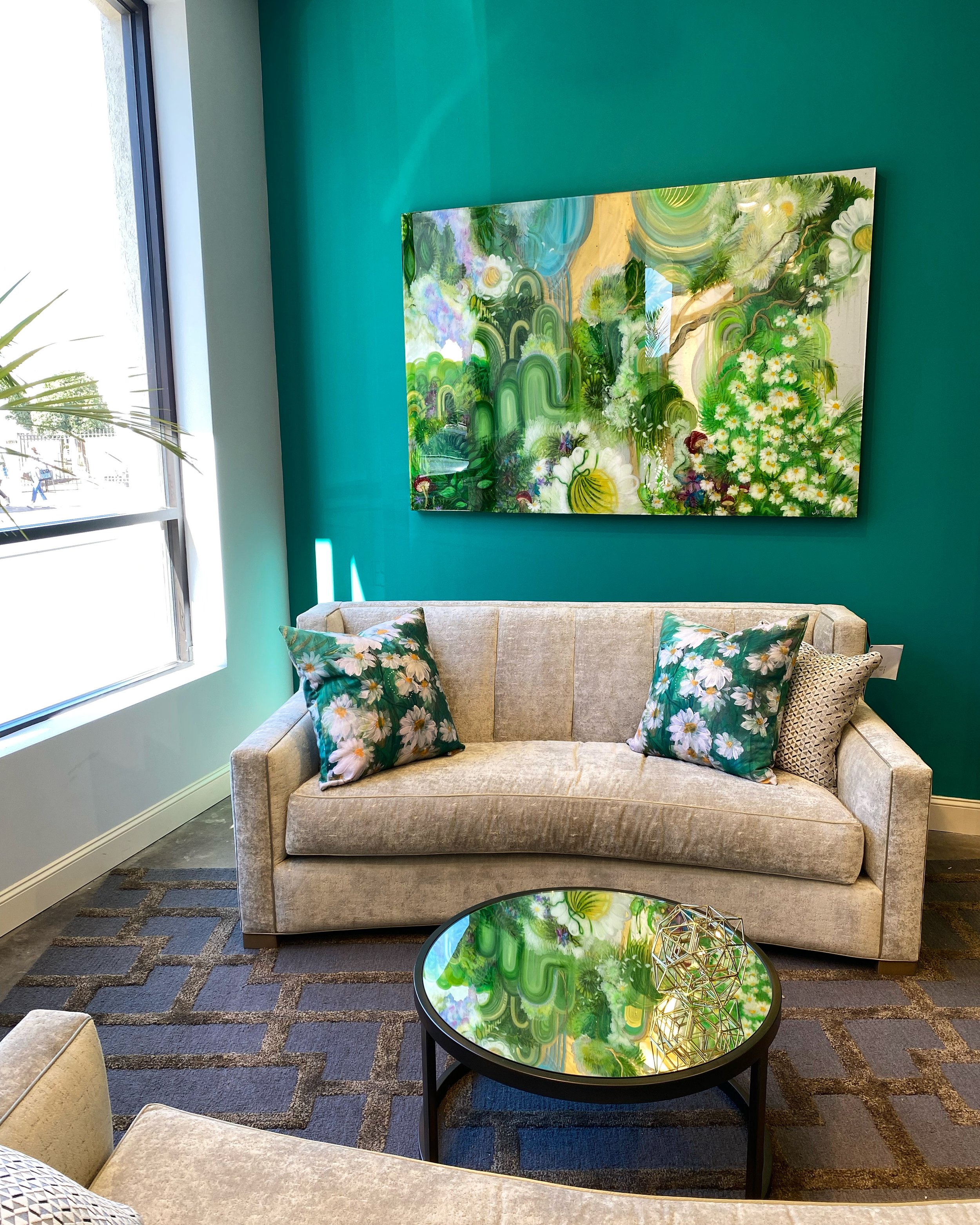 installation at High Point Market of "Absinthe" by artist Amanda Moody