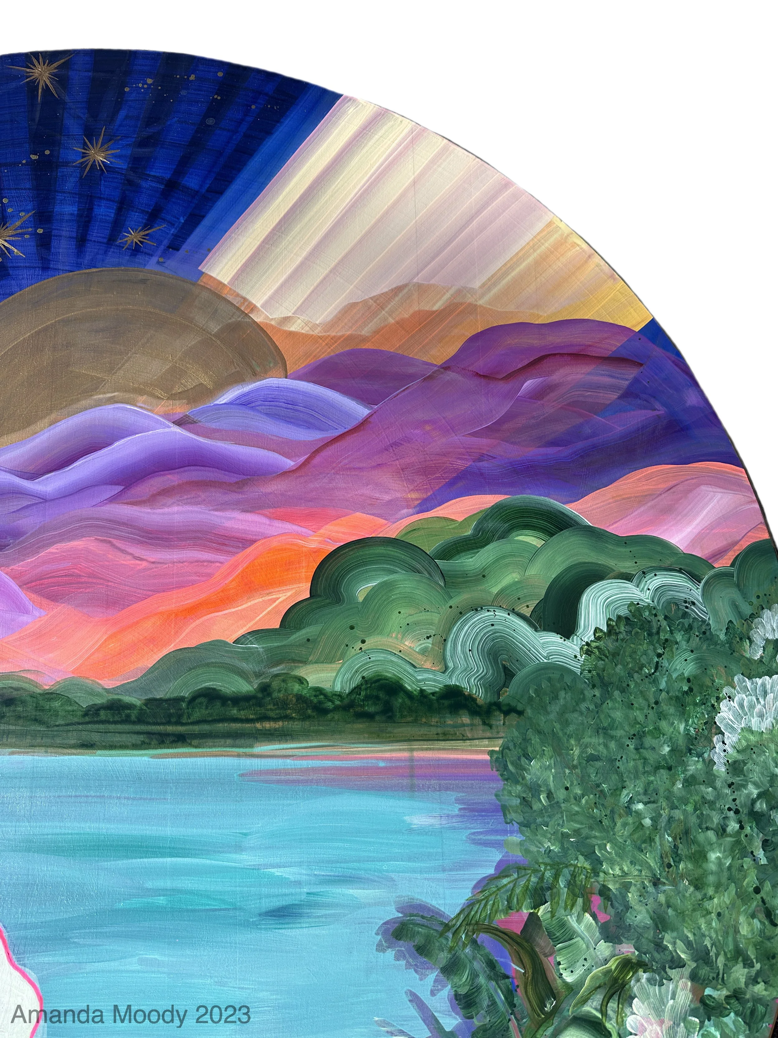 ether ii acrylic resin on wood by nc artist amanda moody for Pinky's Westside Grill