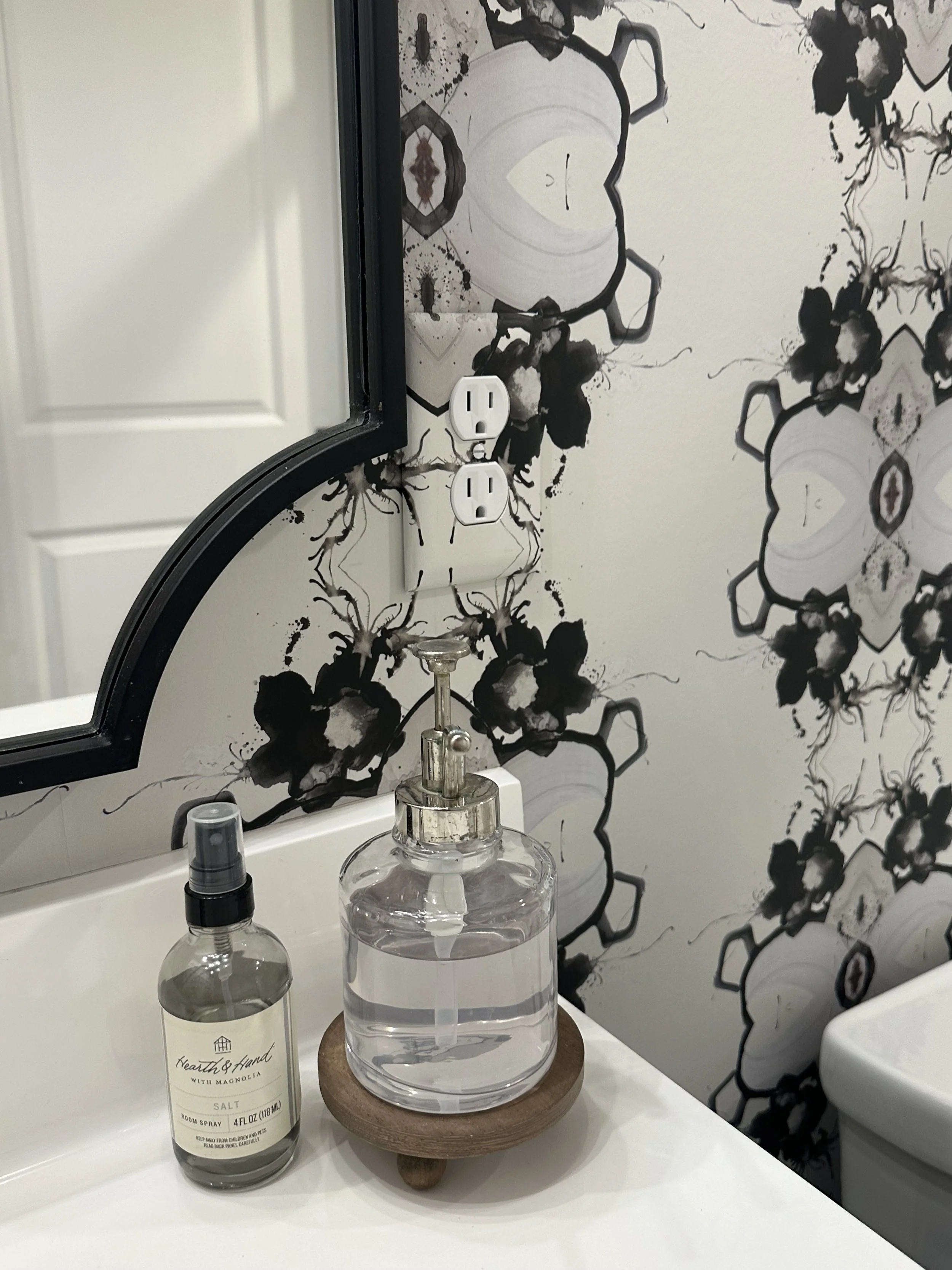 notre dame black and white wallpaper by abstract artist Amanda Moody for Bombshelves