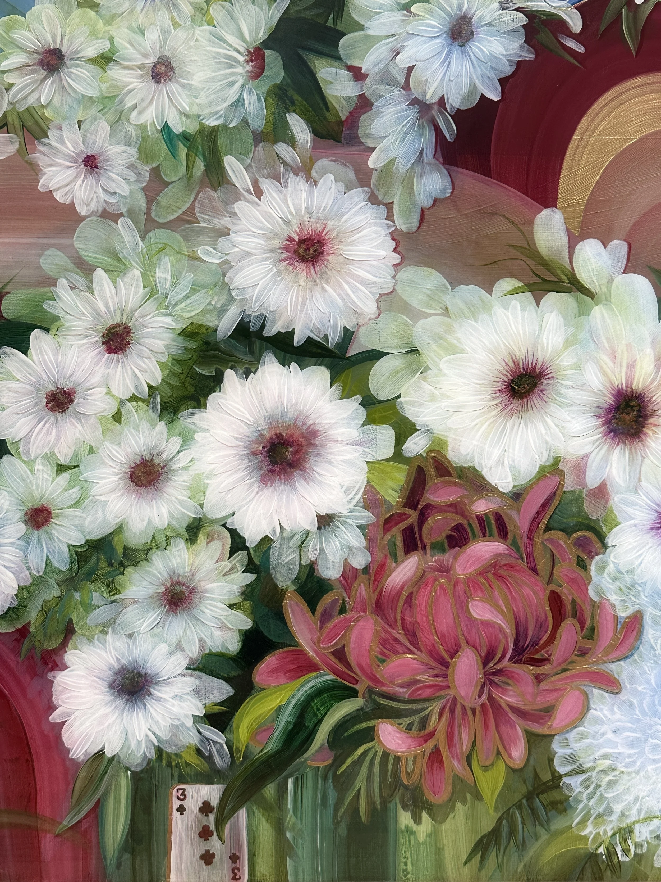 someday never comes botanical mixed media resin by nc artist amanda moody