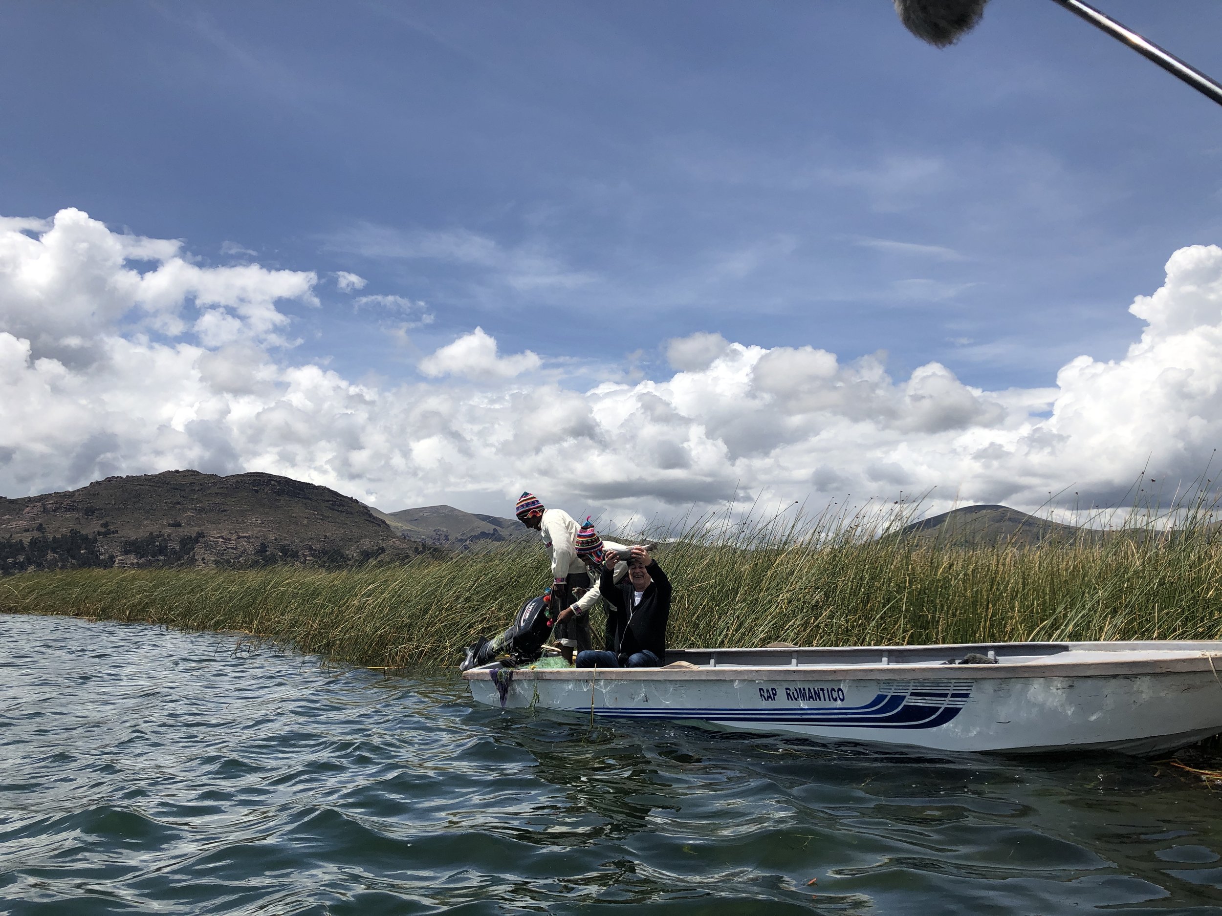 lake Titicaca Uros fishing .JPG