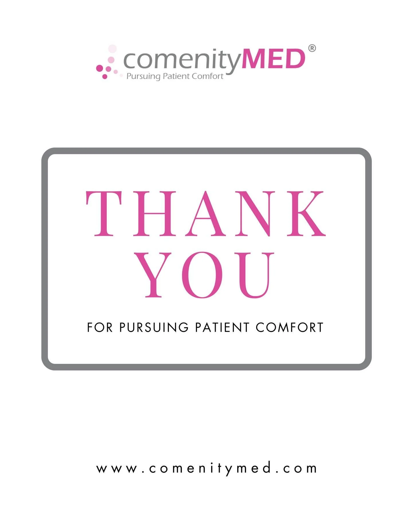 This Thanksgiving, we&rsquo;re especially grateful for the providers and partners who trust ComenityMED to elevate the experience of women&rsquo;s health.

Thank you to our customers and community for supporting our mission to bring comfort-driven, p
