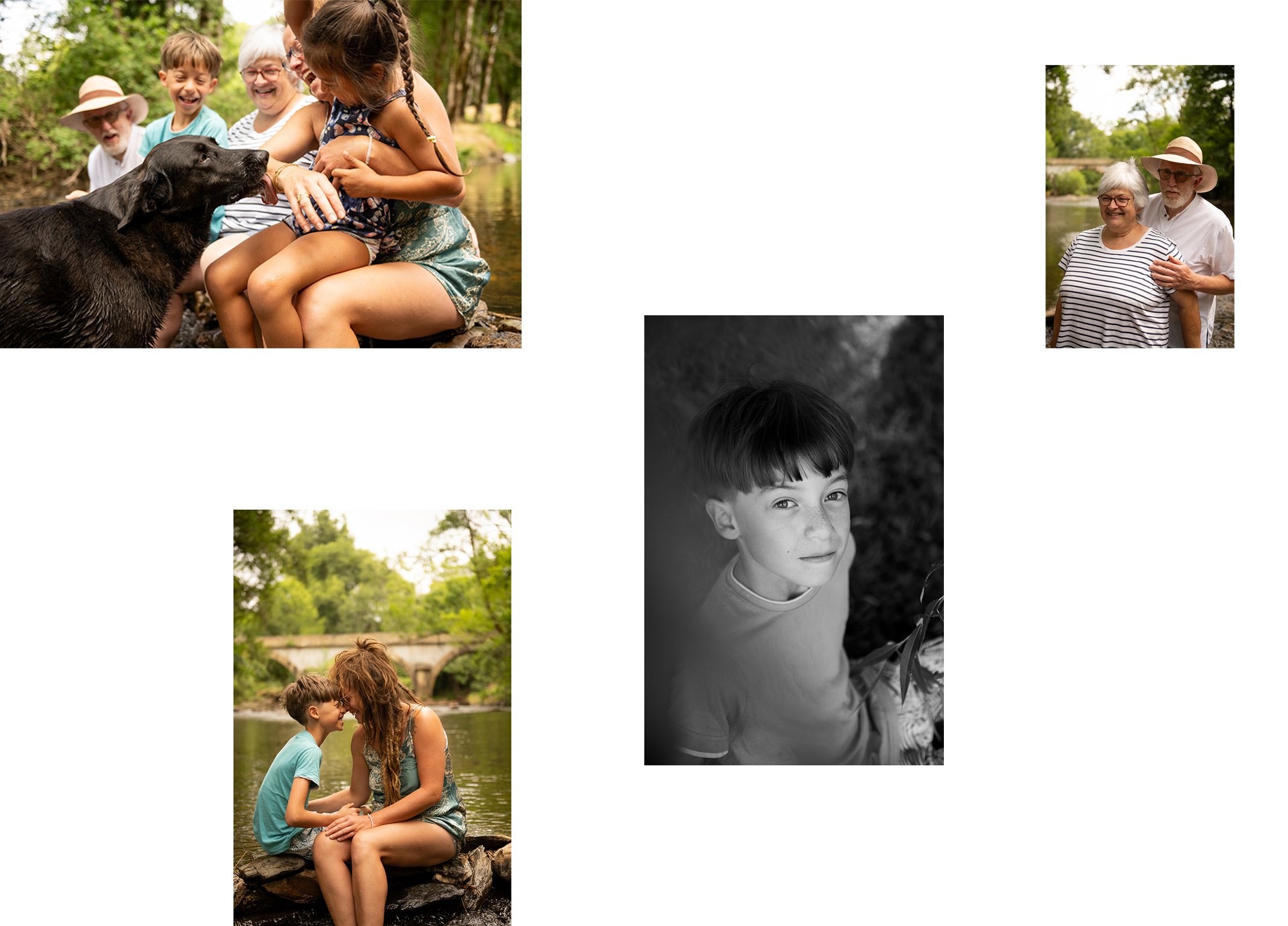 Séance photo, shooting portrait d'enfant. Portrait d'enfants, séance souvenirs de famille. Séance photo au bord de la rivière. Séance photo, shooting, au bord de l'Auvézère. Photographe Brive séance famille.
