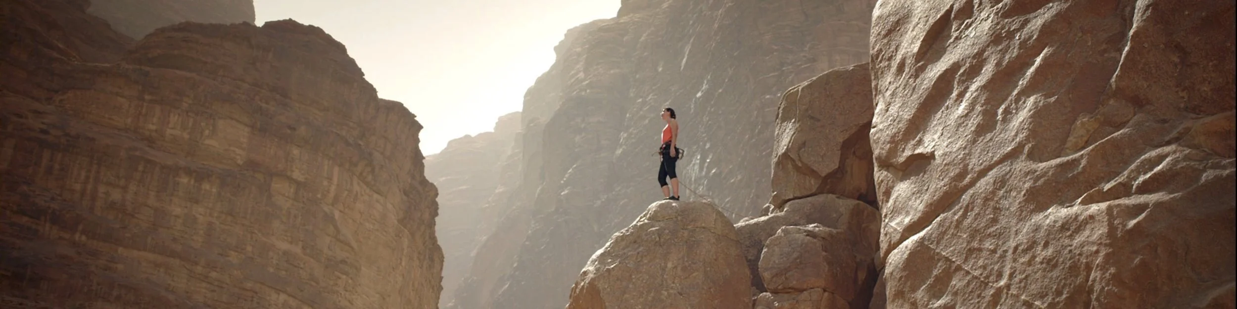 Still from BBC Knowledge ident Climber