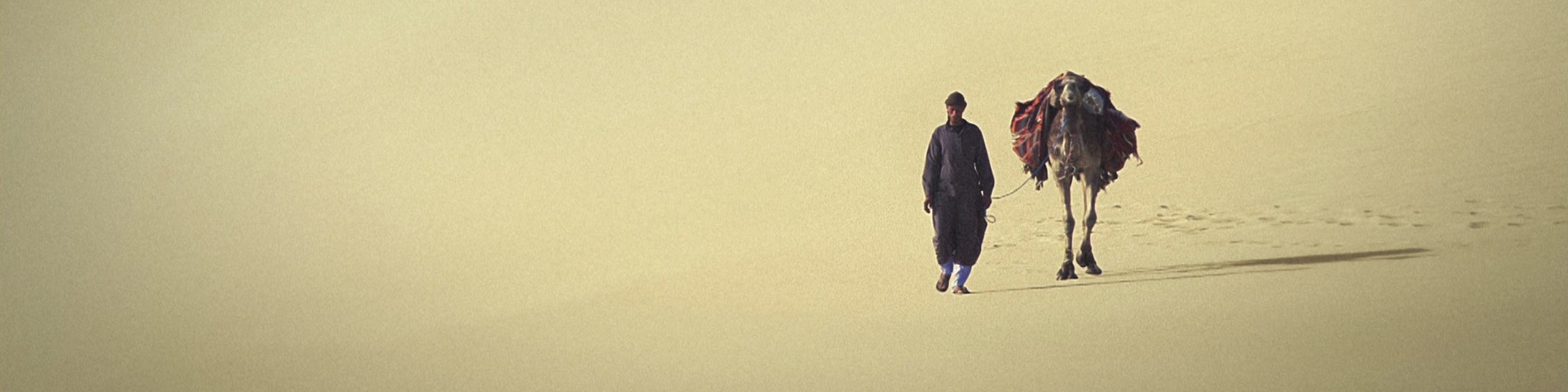 Still from BBC Knowledge ident Desert Skier