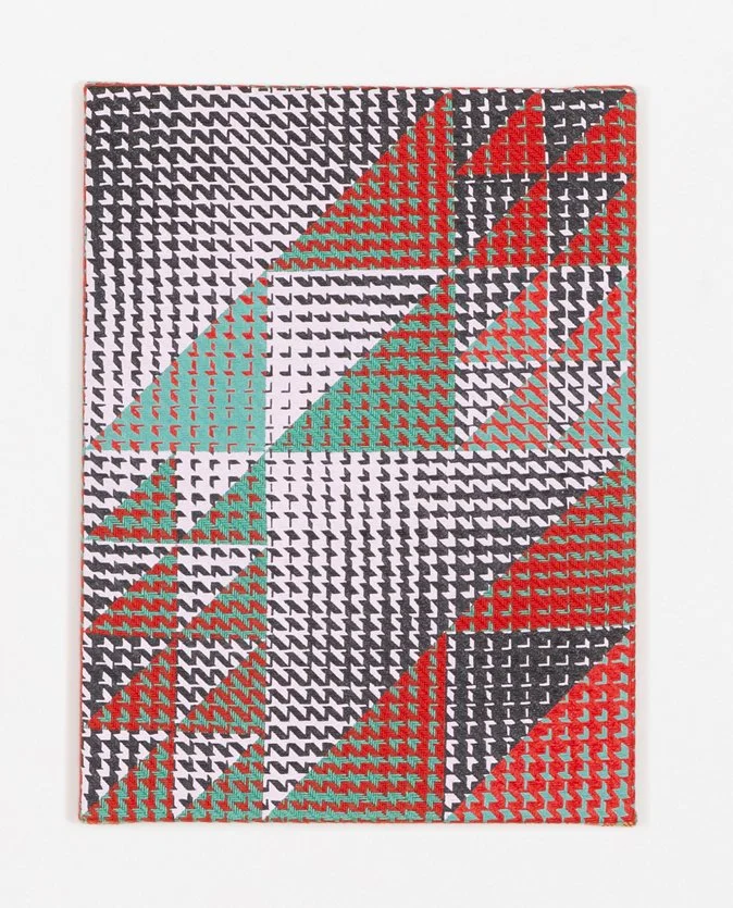 Samantha Bittman "Untitled" 2026, Acrylic on handwoven textile, 20 x 15 in, 50.8 x 38.1 cm