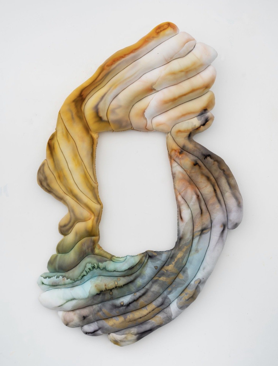  Meg Lipke "Untitled (TBT)" 2026, Acrylic and fabric dye on muslin with fiber fill and thread, 54 x 36 x 3 in, 137.2 x 91.4 x 7.6 cm