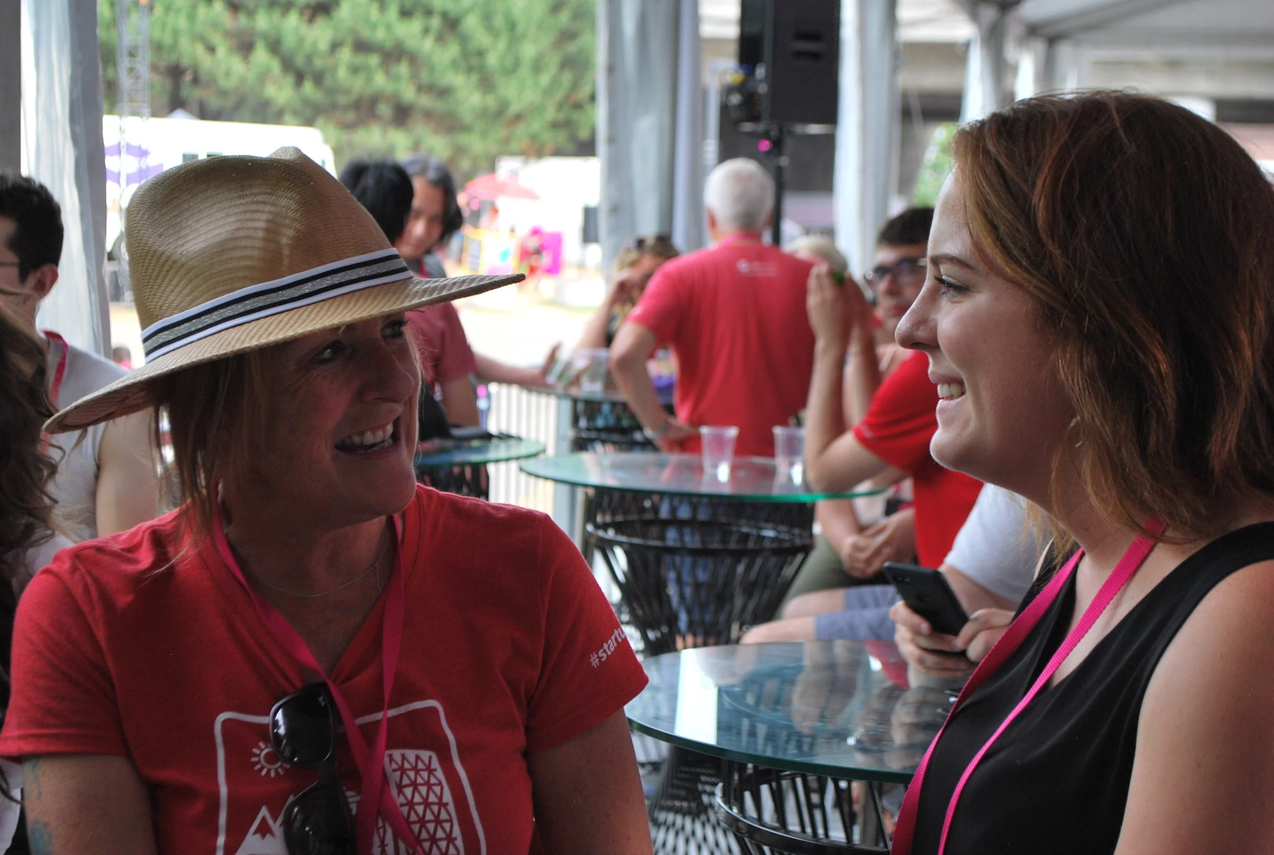 L to R: Lynne Croker (OKR Financial) and Claire Bourgeois (ATB Financial)