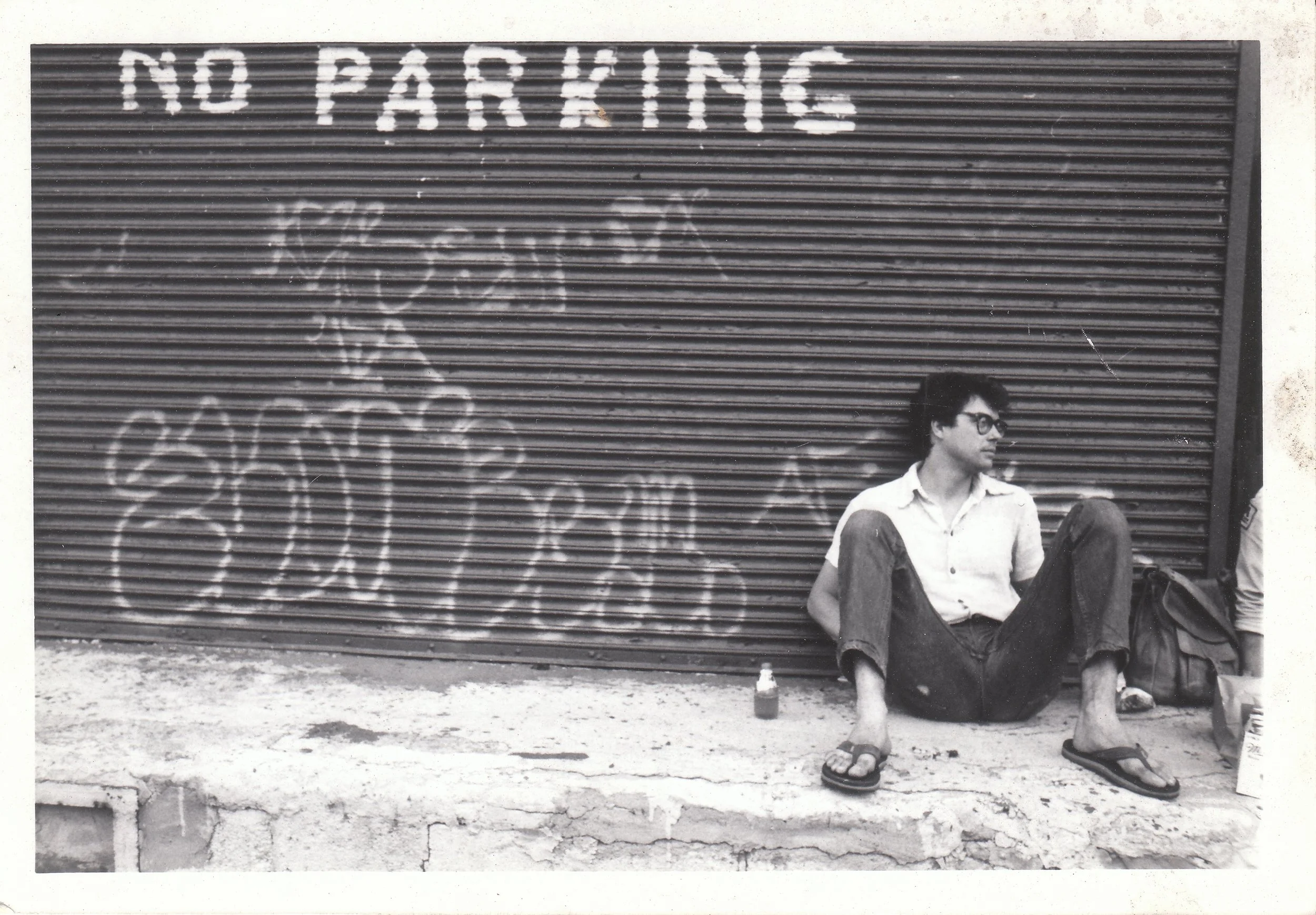 Martin Johnson photographed outside his studio in Queens, New York, 1981