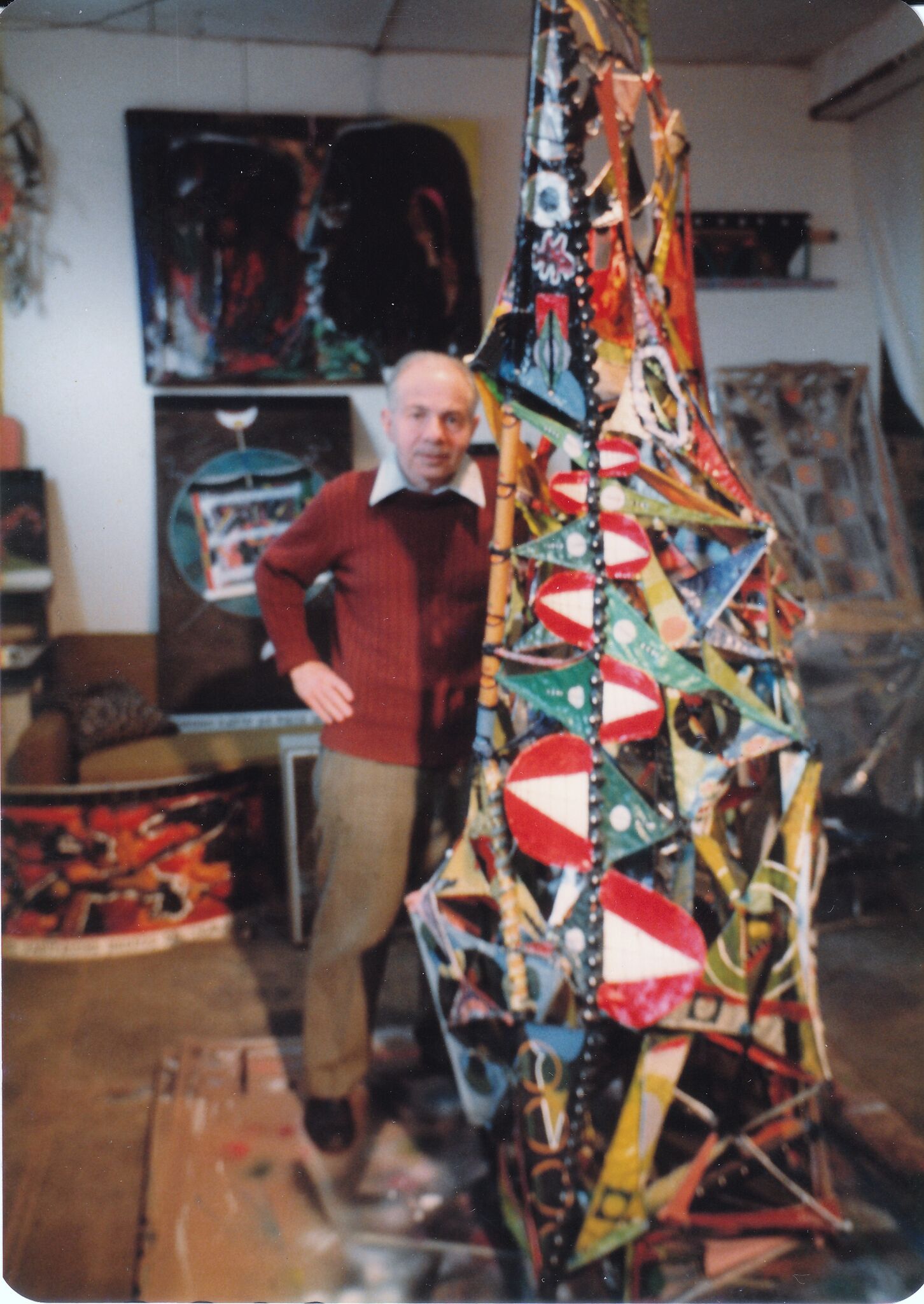 Herb Vogel in Williamsburg, Brooklyn Studio, 1983
