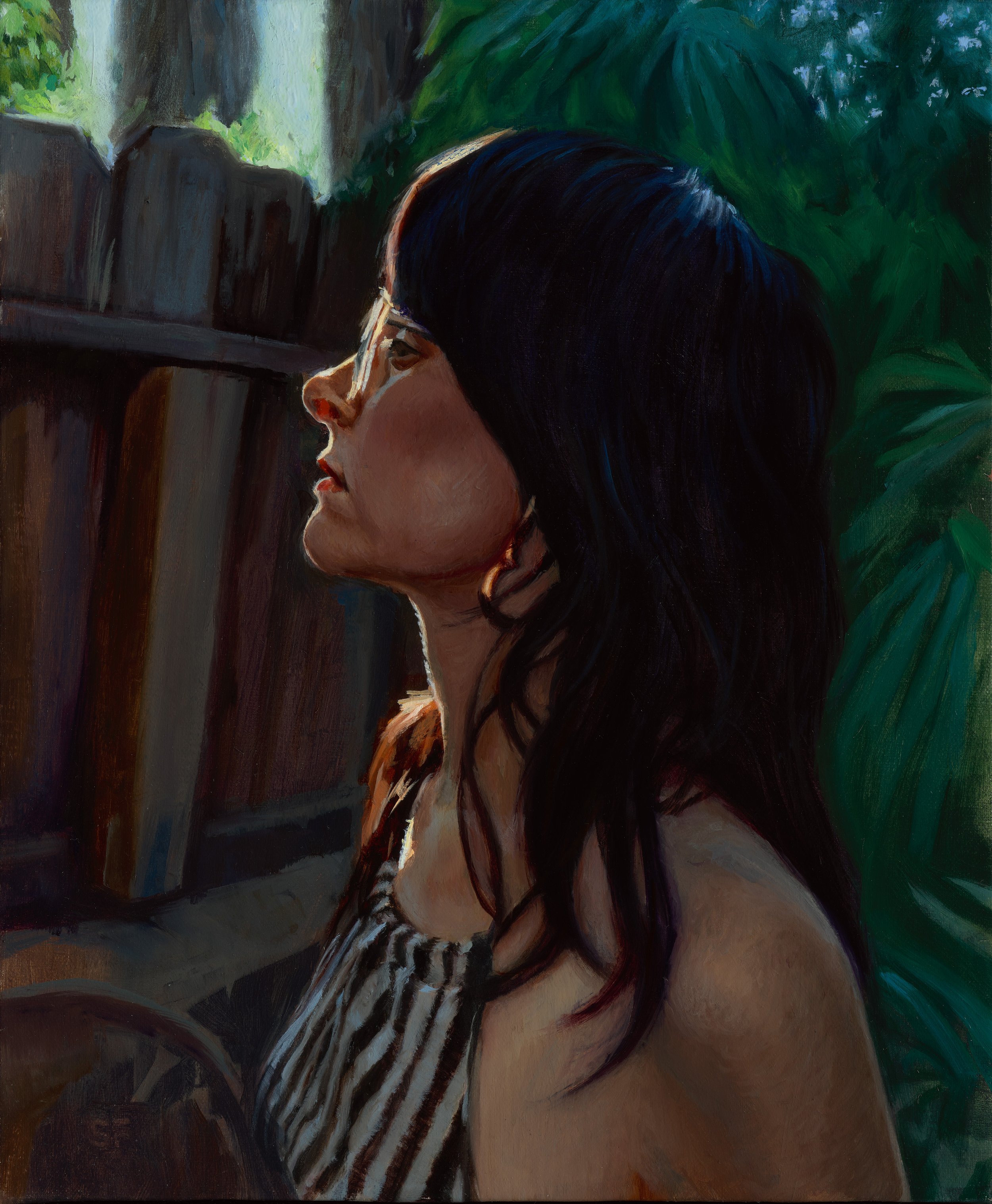 Last Light Chaser, 11"x12", oil on linen