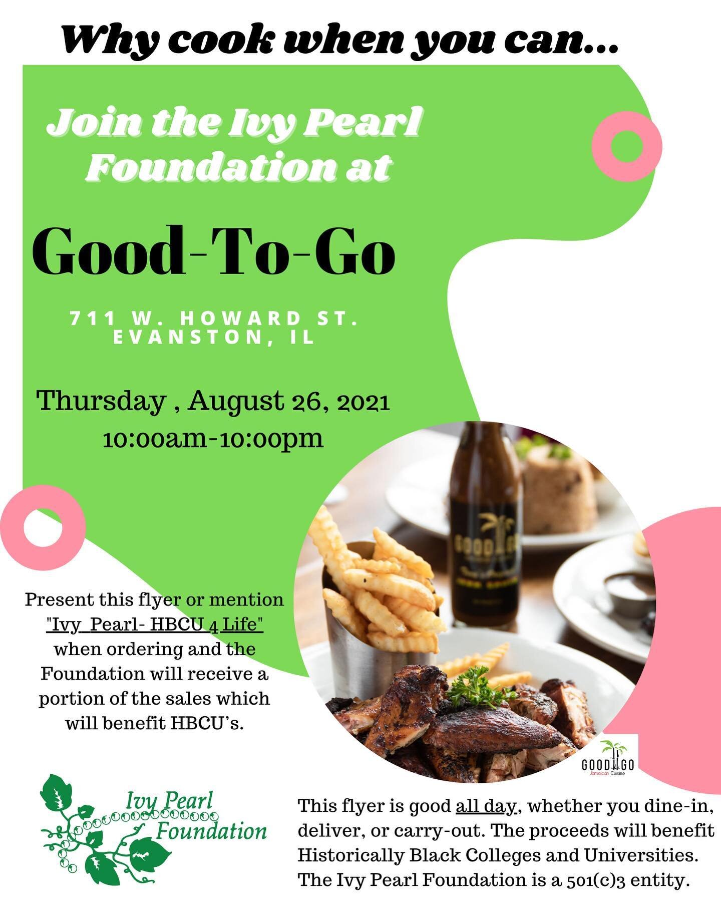 Join us as we support the Ivy Pearl Foundation&rsquo;s fundraiser on August 26th with some great food for an even better cause!