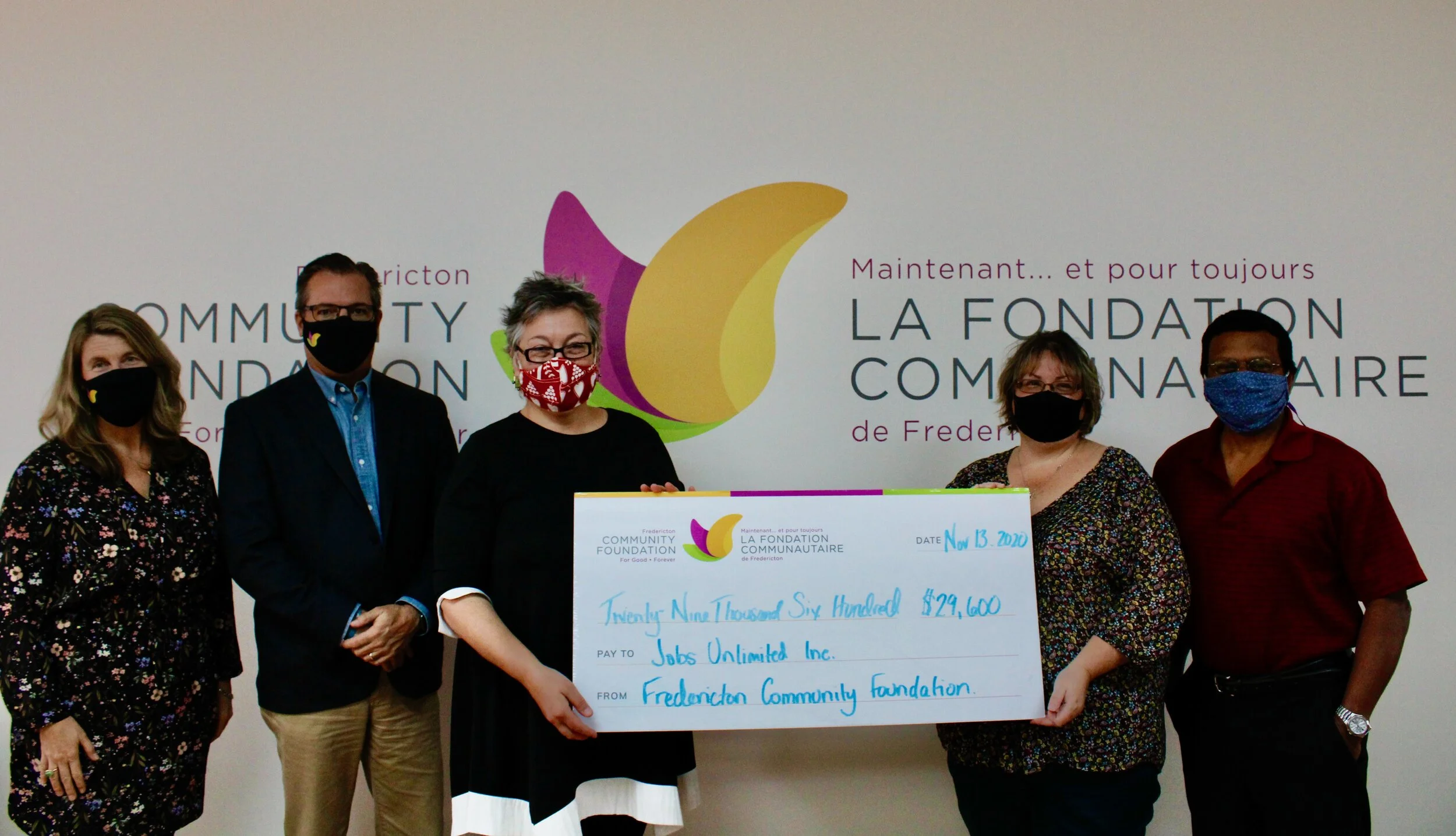 Fredericton Community Foundation Announces Jobs Unlimited as Recipient of $29,600 Impact Grant