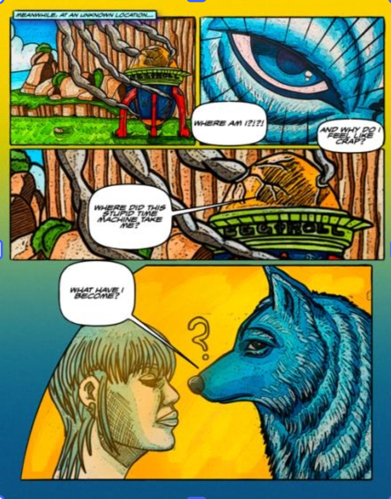 She’s A Long Way From Suburban Towns II”	
11” x 14” (16x20in frame)
Framed 1/1 single edition Comic print on archival matte fine art paper.