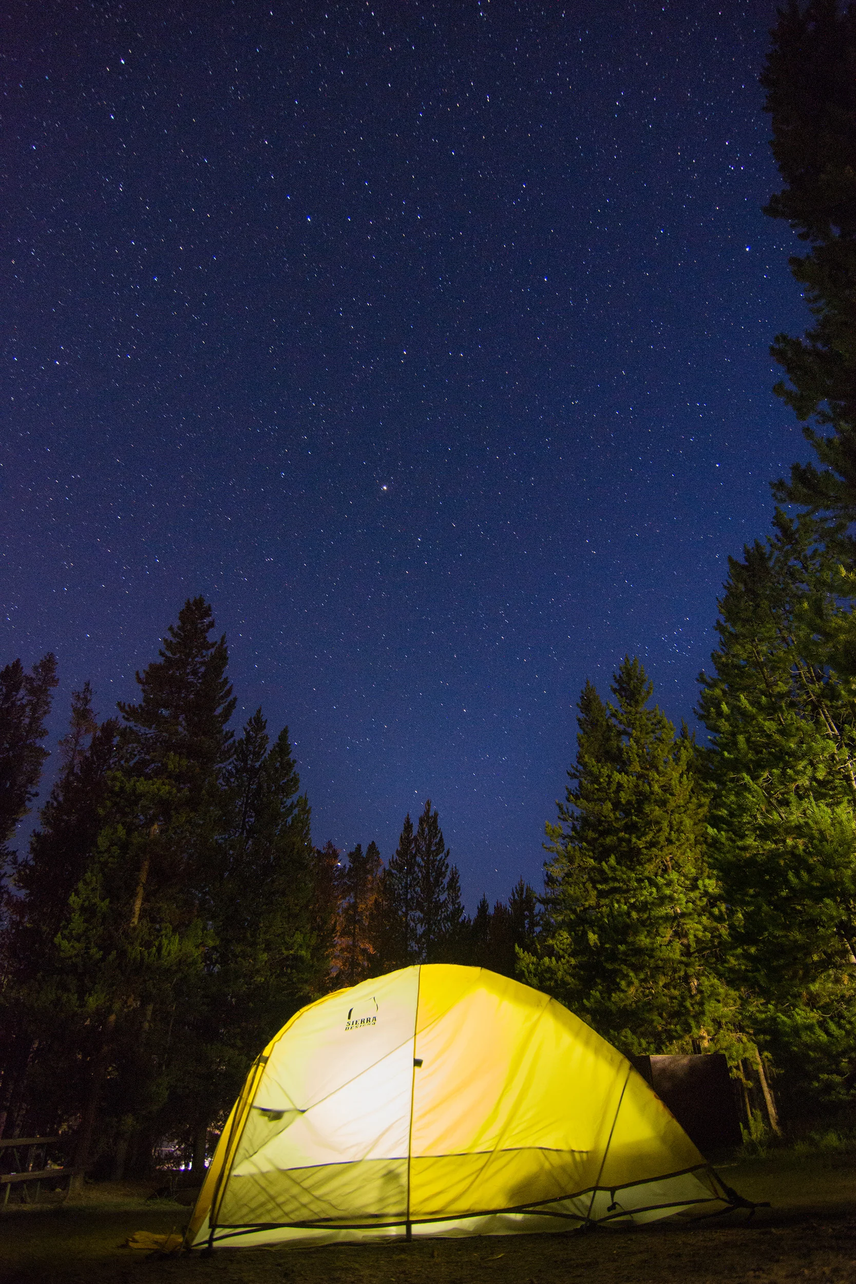 The Campsite I had while staying in the Norris Geyser Campground.