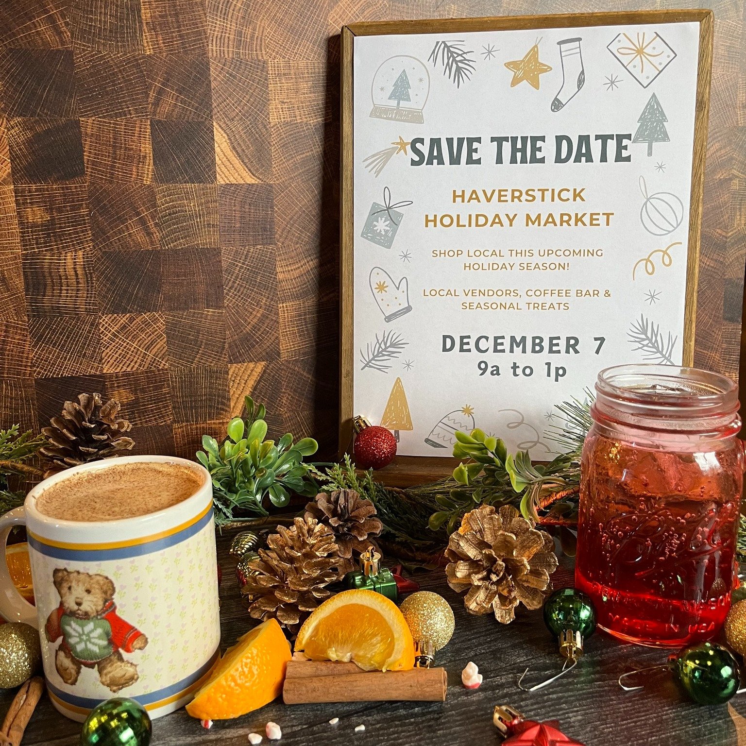We're a week away from the Haverstick Holiday Market! Join us next Saturday (Dec 7) to shop local, enjoy the Haverstick's new Christmas menu, and enter to win raffle prizes from our talented vendors. The market will be open form 9a to 1p - we hope to
