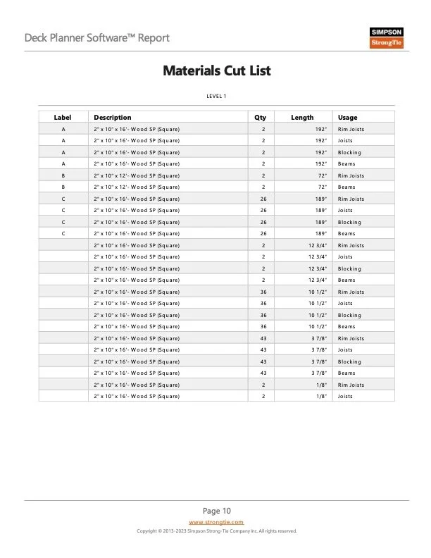 Deck building visualization showing final structure before construction