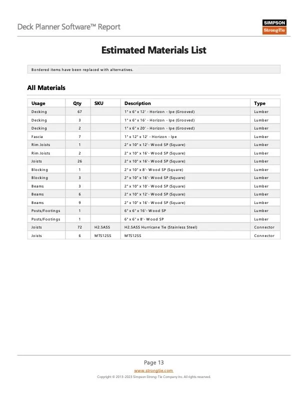Deck building visualization showing final structure before construction