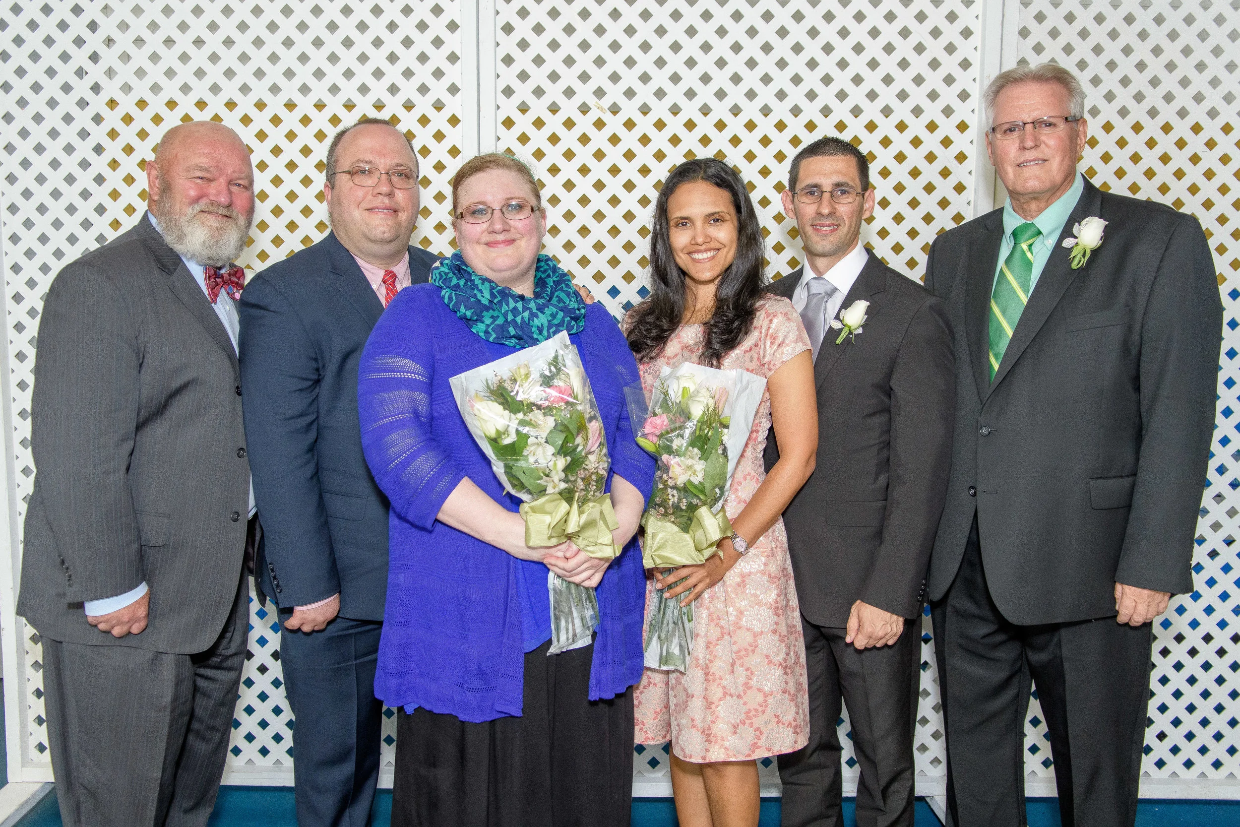 Peter Trzinski (left), Gulf States ministerial director; Ethan and Laura Muse; Elida and Robert Meneses; and Dave Livermore, Gulf States president. Photo: R. Steven Norman III