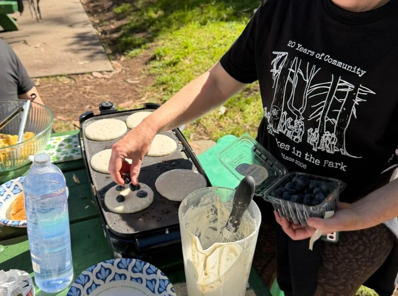 Since Citizens' origin 12 years ago, enjoying a pancake breakfast with unhoused neighbors in Golden Gate Park every week has been an important rhythm for our church community.

For many years, the Pancakes in the Park space been a beloved environment