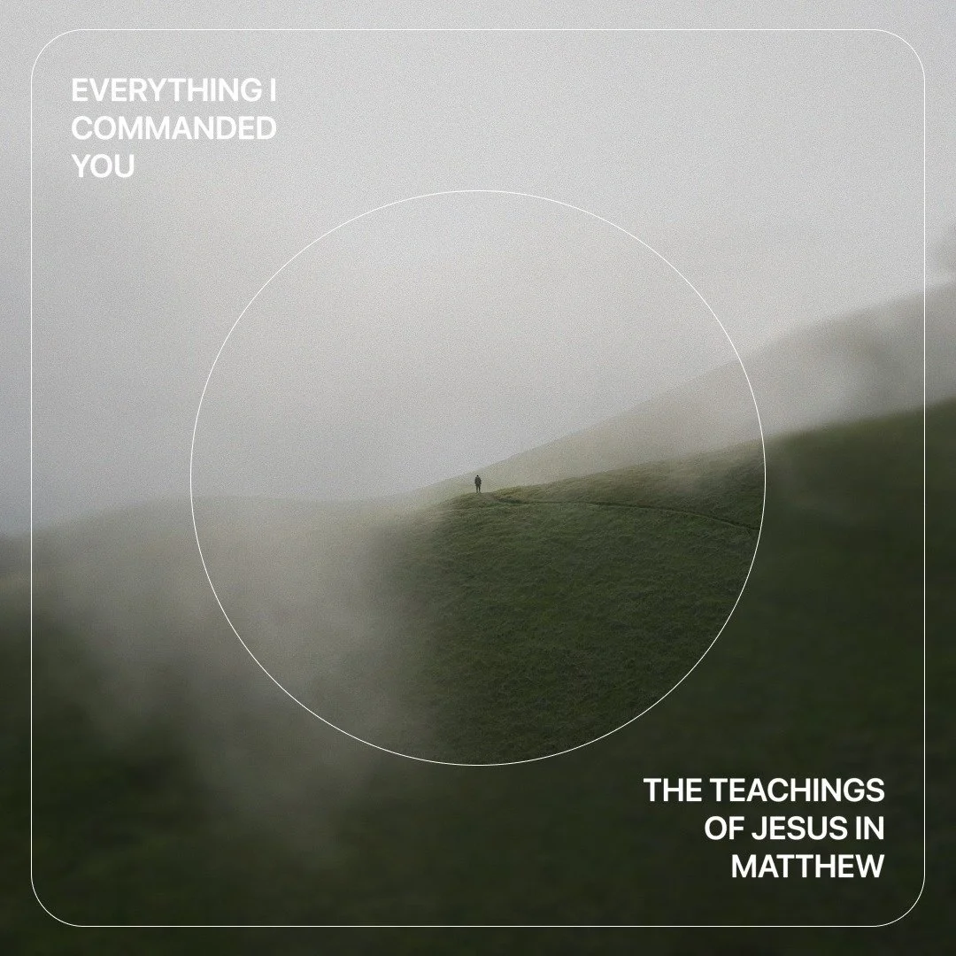 We've started a new sermon series on Jesus' teachings in the gospel of Matthew, beginning with the Sermon on the Mount. We're thankful for Mike, who designed our artwork for this series, drawing us to contemplate deeply what Jesus has commanded us.
 