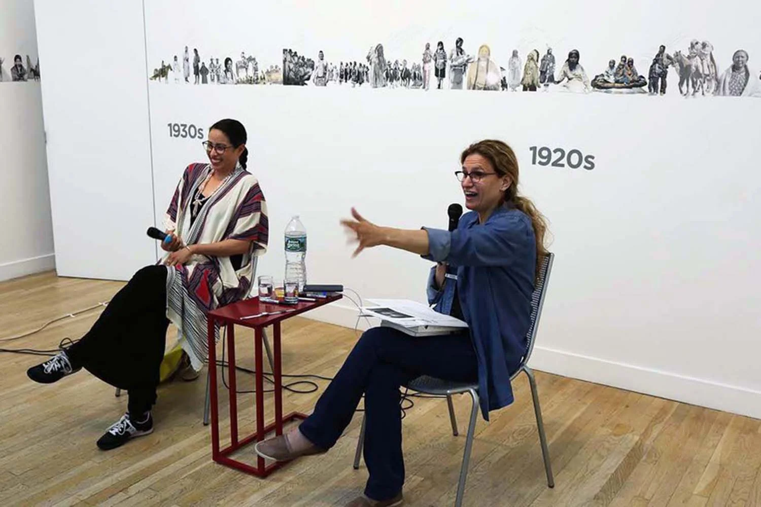 Wendy Red Star and Sharon Louden at the CUE Art Foundation, New York, NY. Image © 2017 Sharon Louden.