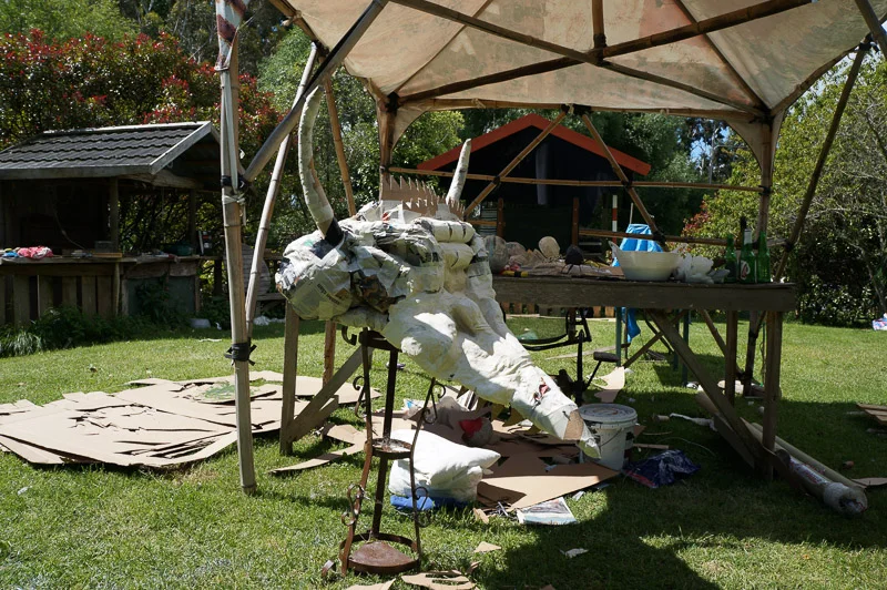 Dragon Head - Cardboard and paper structure&nbsp;