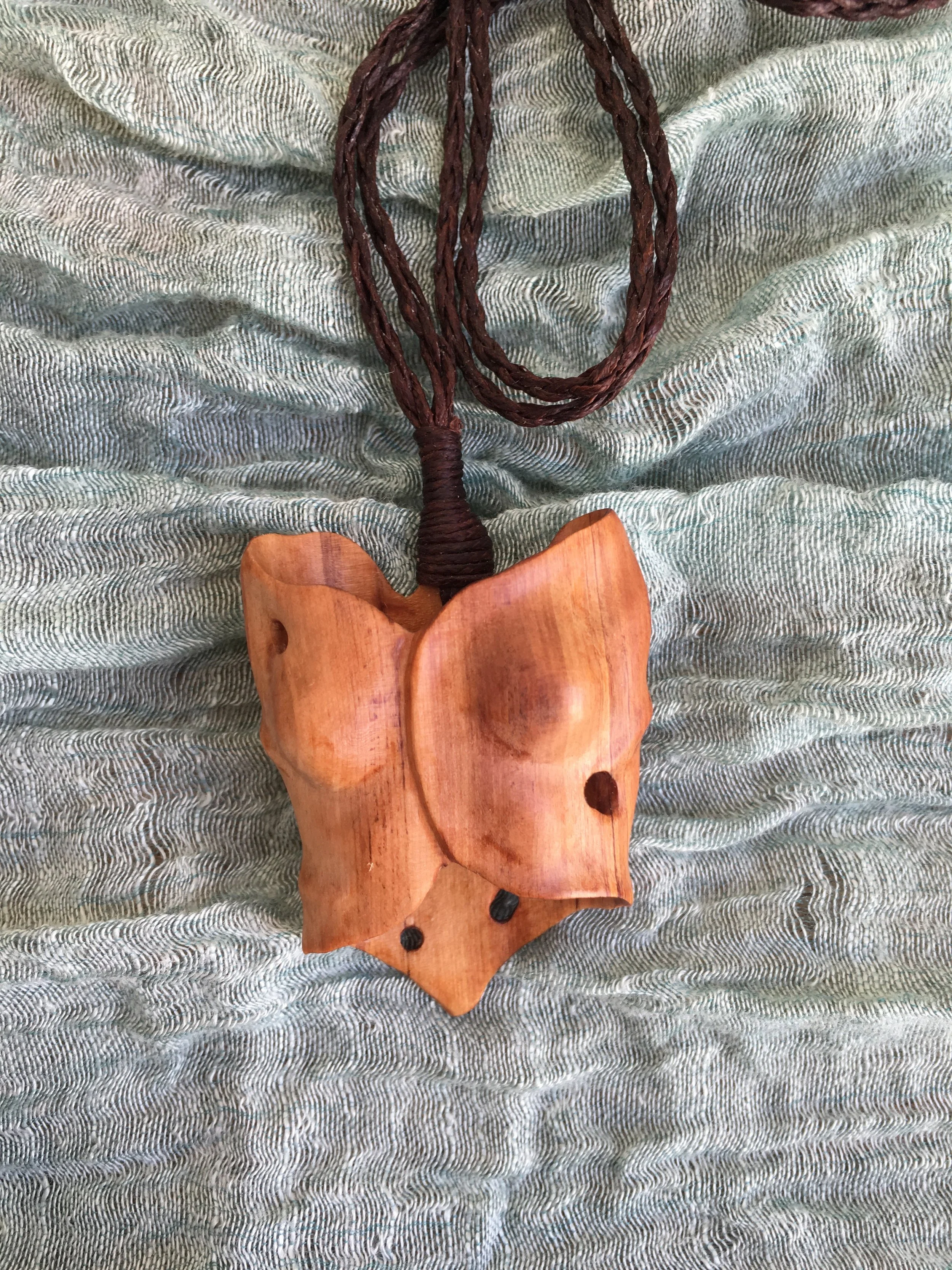 Wrapped in Kawakawa 2 - Rimu wood on wax cord, 2019 (available at Mahara Gallery)