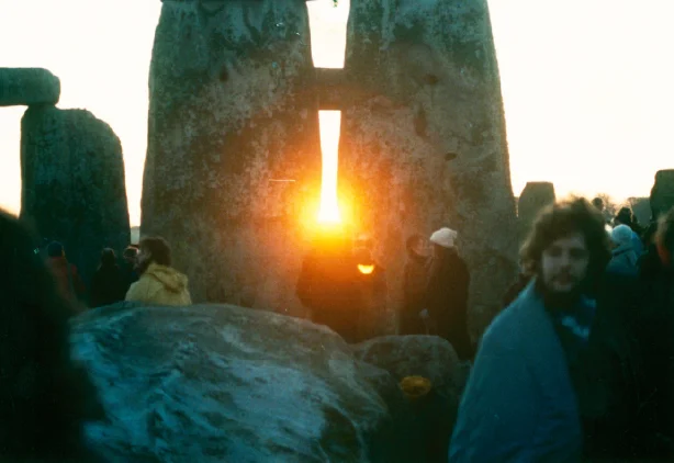 solstice at Stonehenge in the 80s by Mark Grant