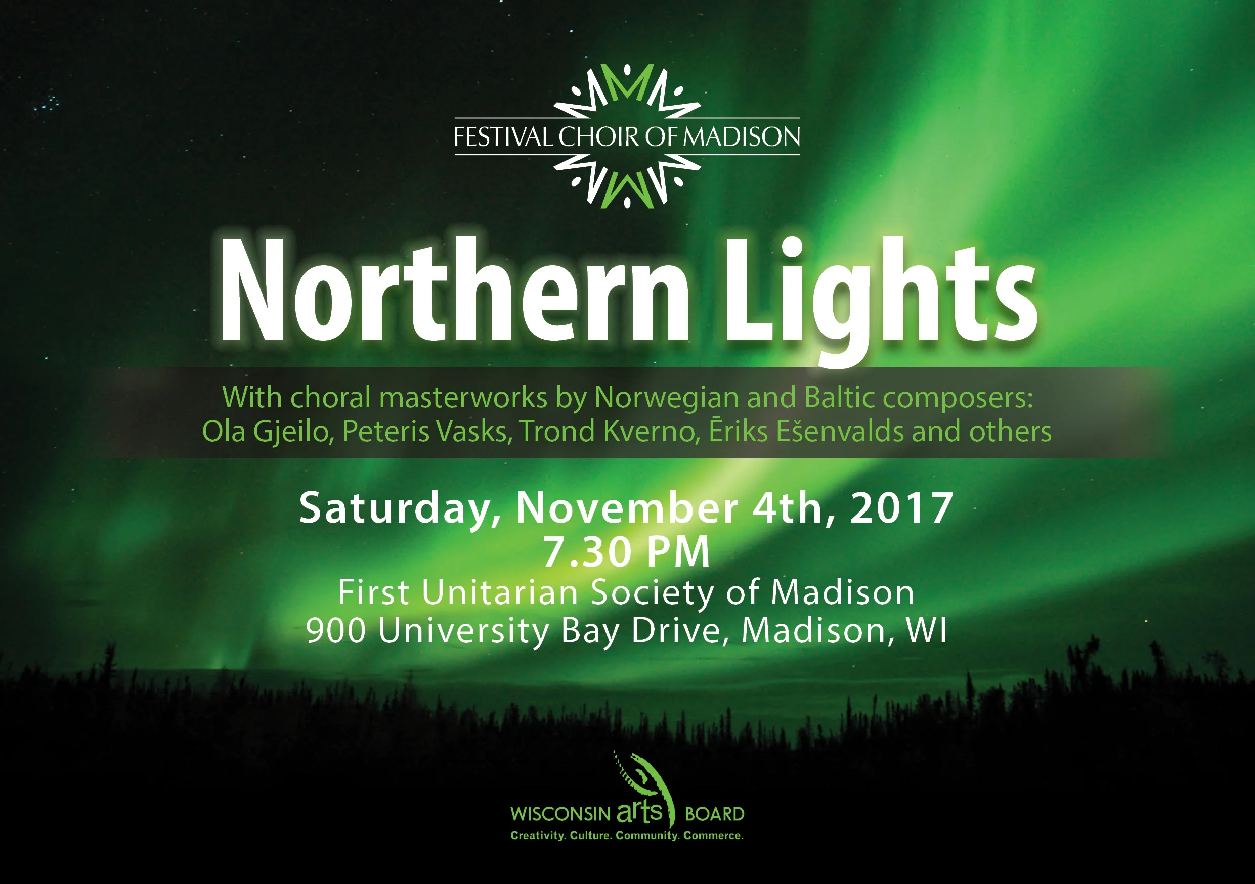 The Northern Lights concert flyer. The concert program itself will be uploaded shortly!