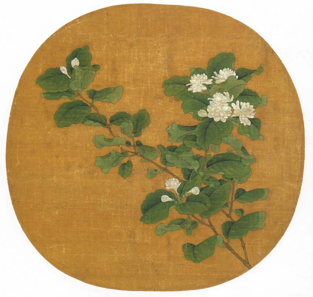The White Jasmine Branch , painting of ink and color on silk by Chinese artist Zhao Chang, early 12th century