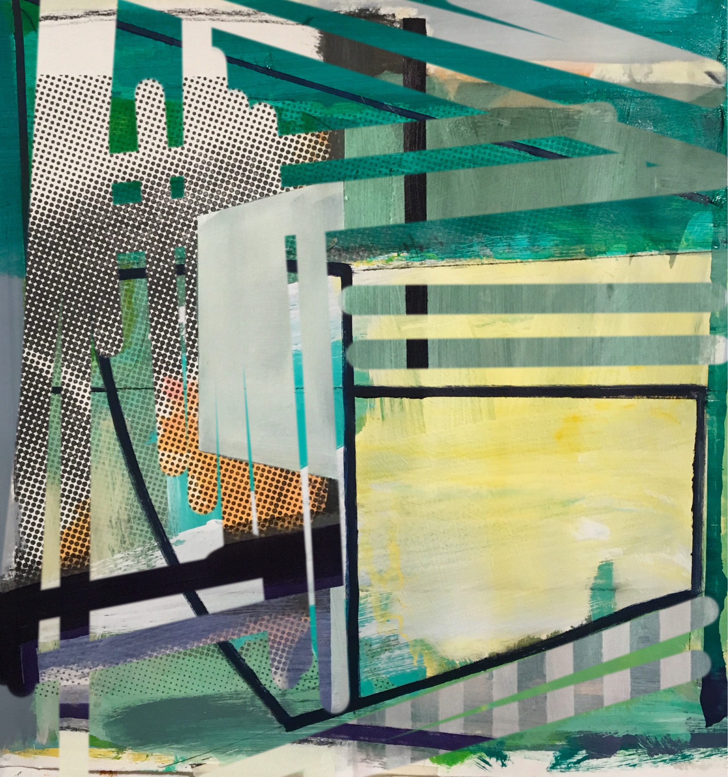 digital image of two of my mixed media pieces combined